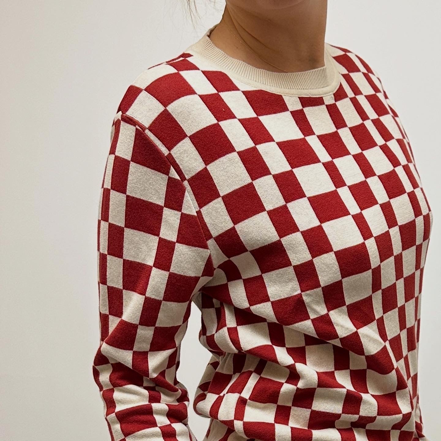 GROBUND Frida strik bluse - den med tintin mønster