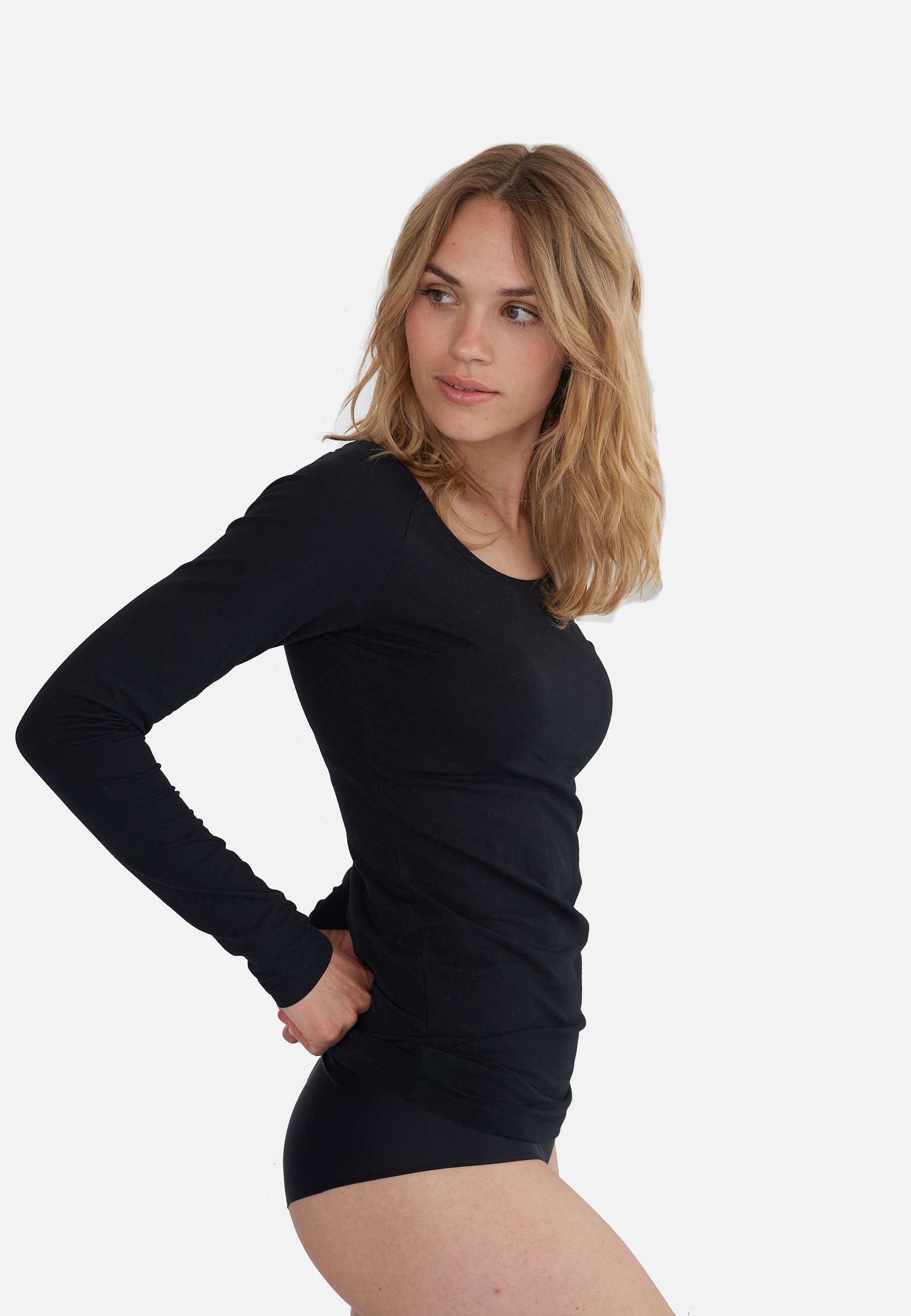 GROBUND Estrid blusen - den i bomuld i sort