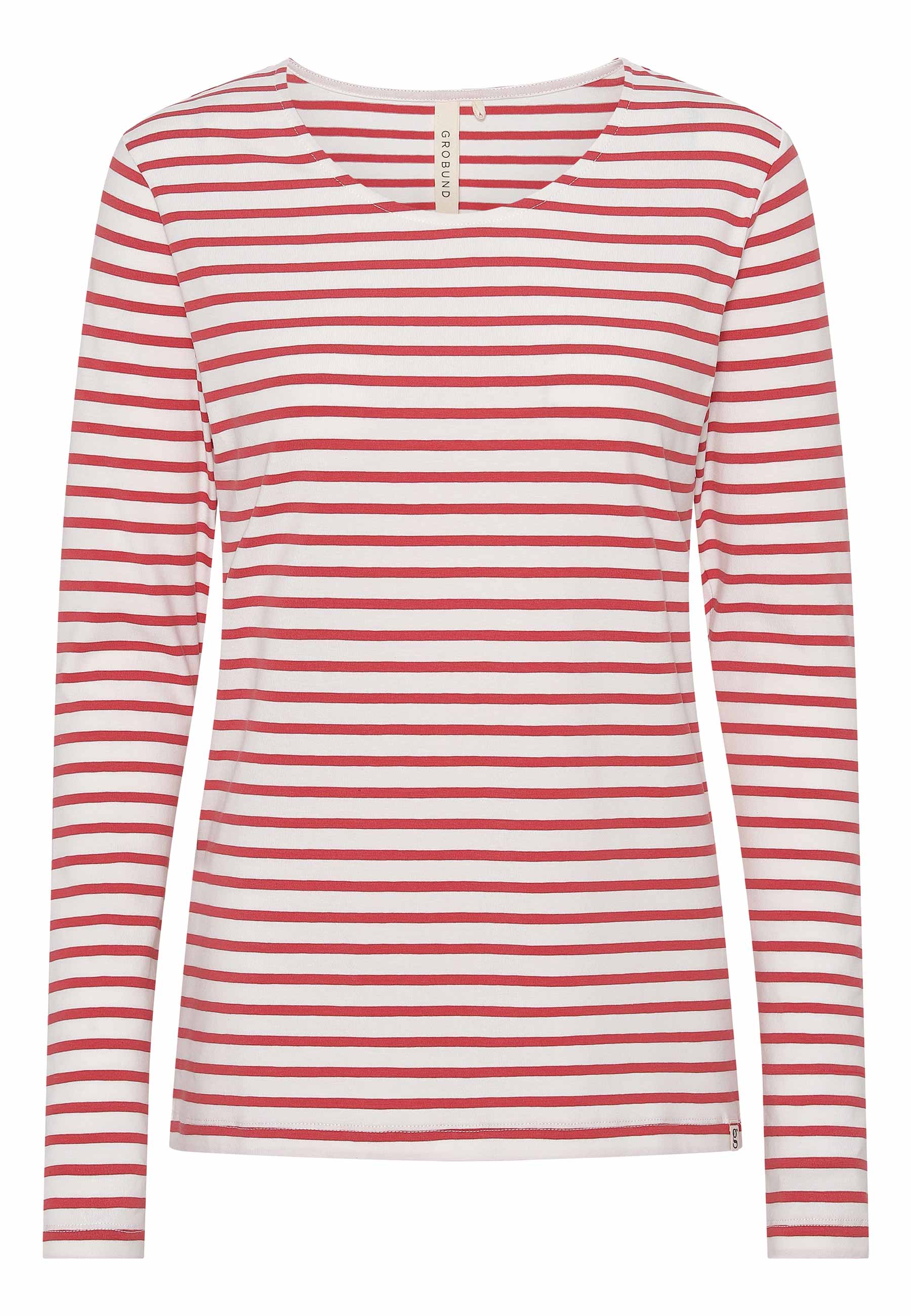 GROBUND Mulle blusen - den med ribsrøde striber