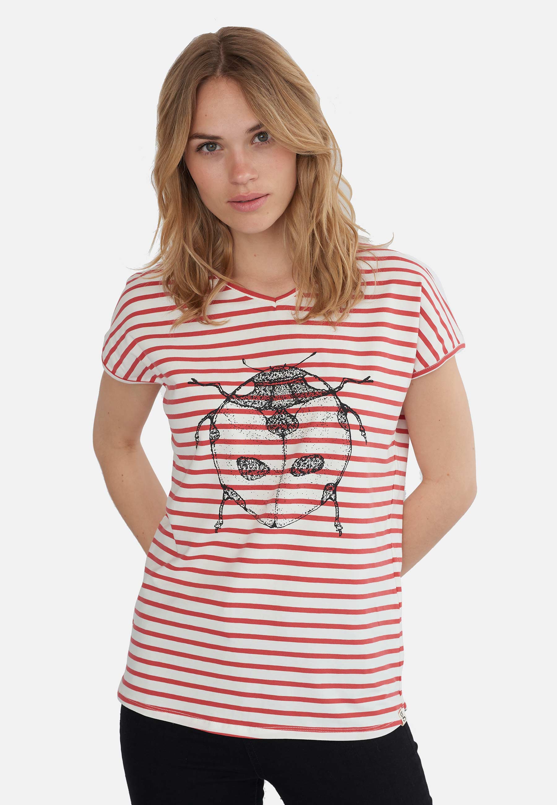 GROBUND Mille t-shirten - den med ribsrøde striber