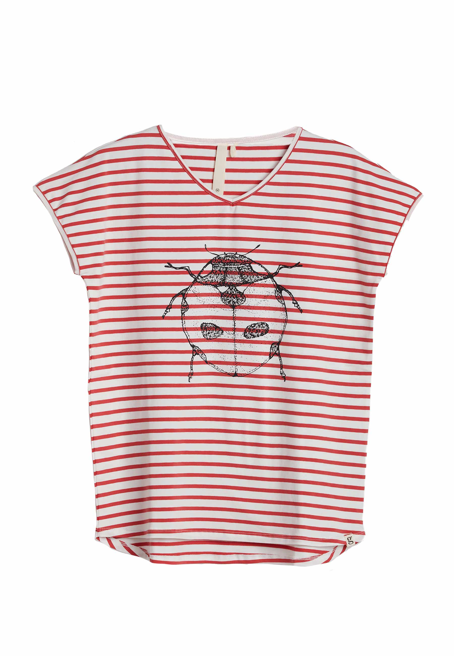 GROBUND Mille t-shirten - den med ribsrøde striber