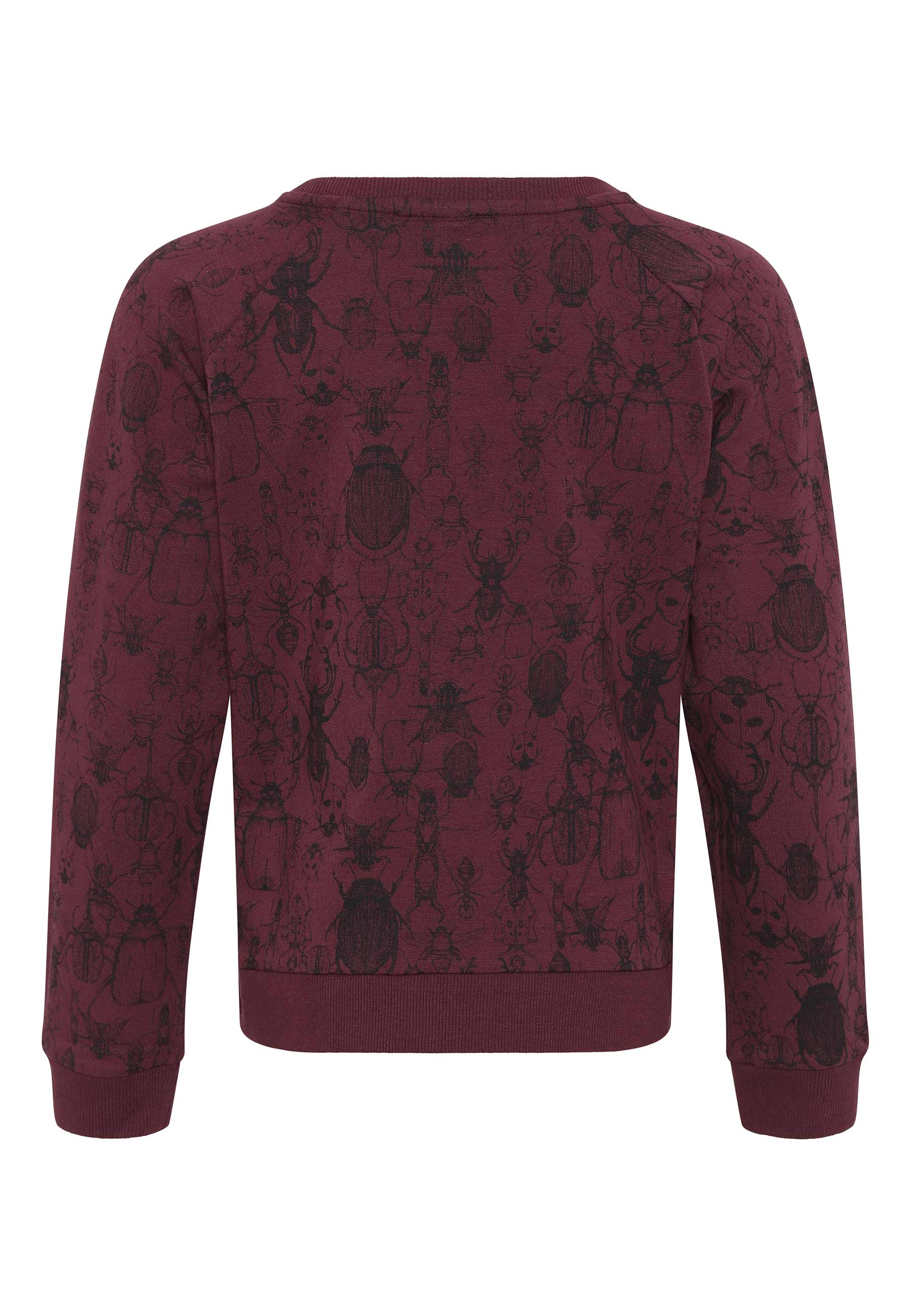 GROBUND Calle sweatshirten mini - den i brombærfarvet med insektprint