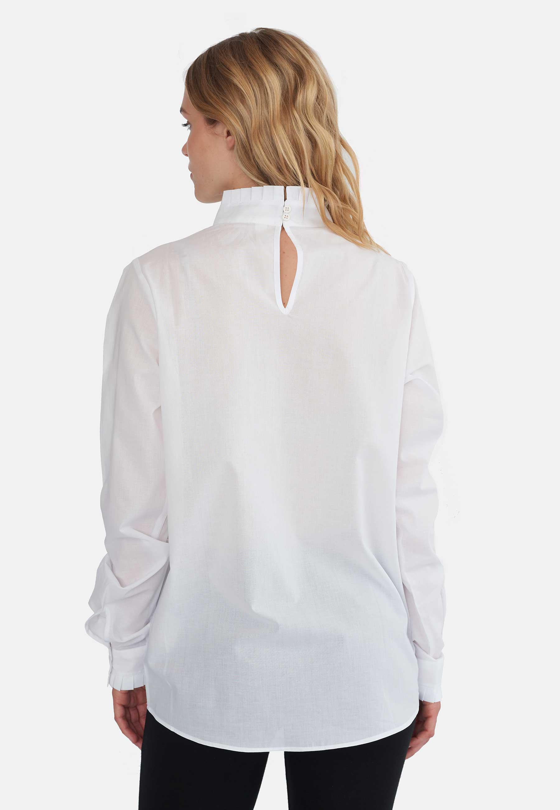 GROBUND Ellen skjorten - den hvide med høj krave