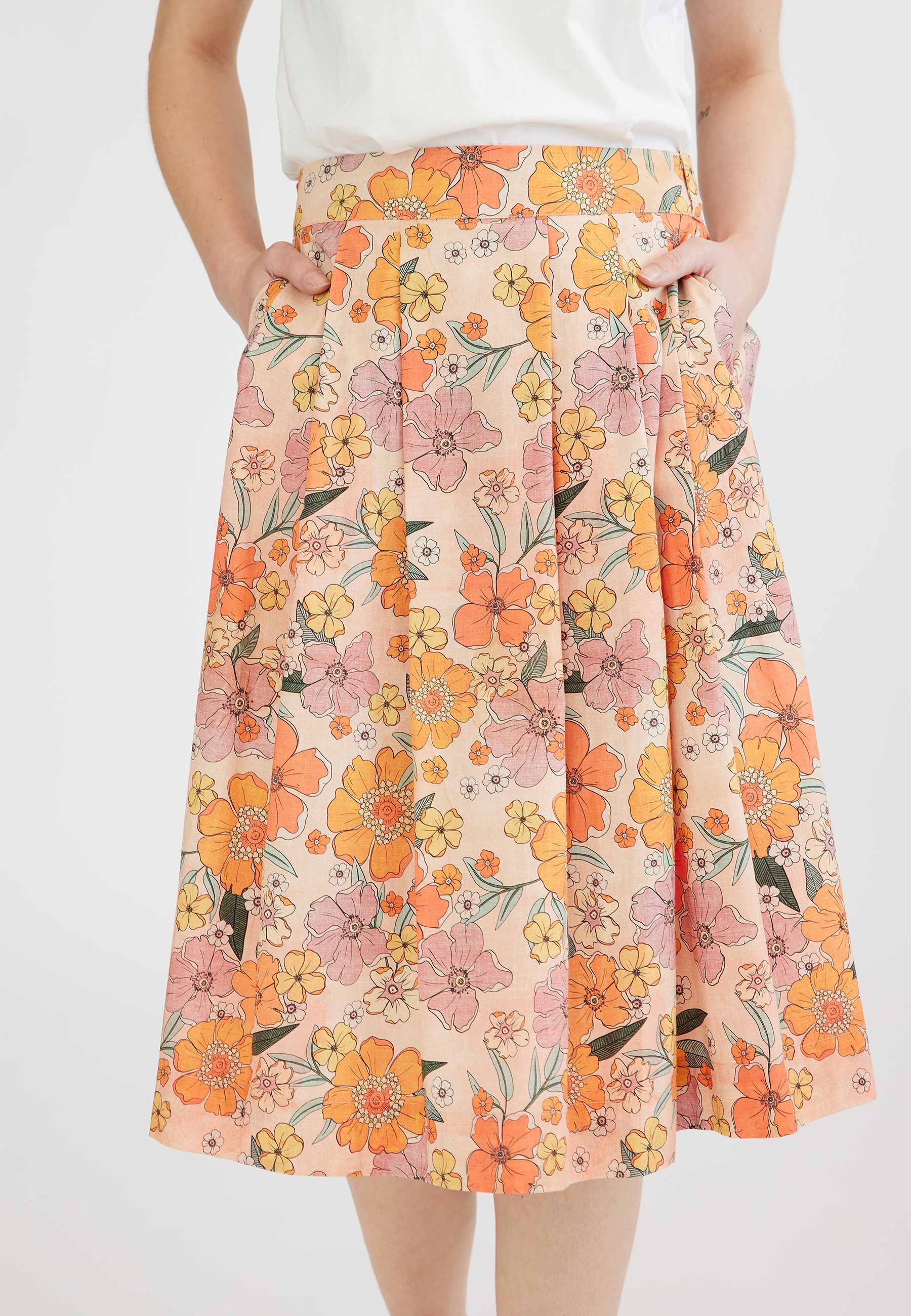 GROBUND Nelly nederdelen - i retroprint