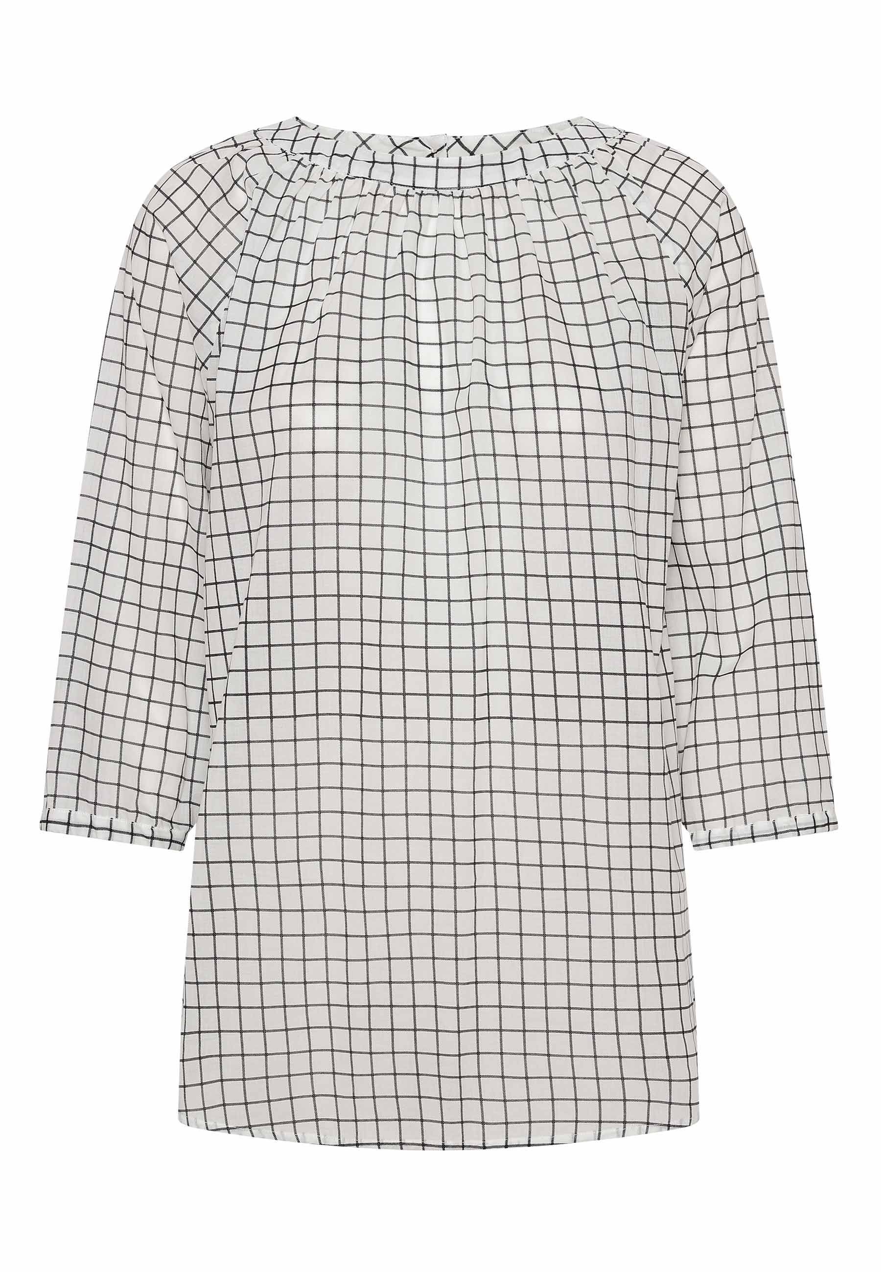 GROBUND Nadine blusen - den vendbare med knapper og tern