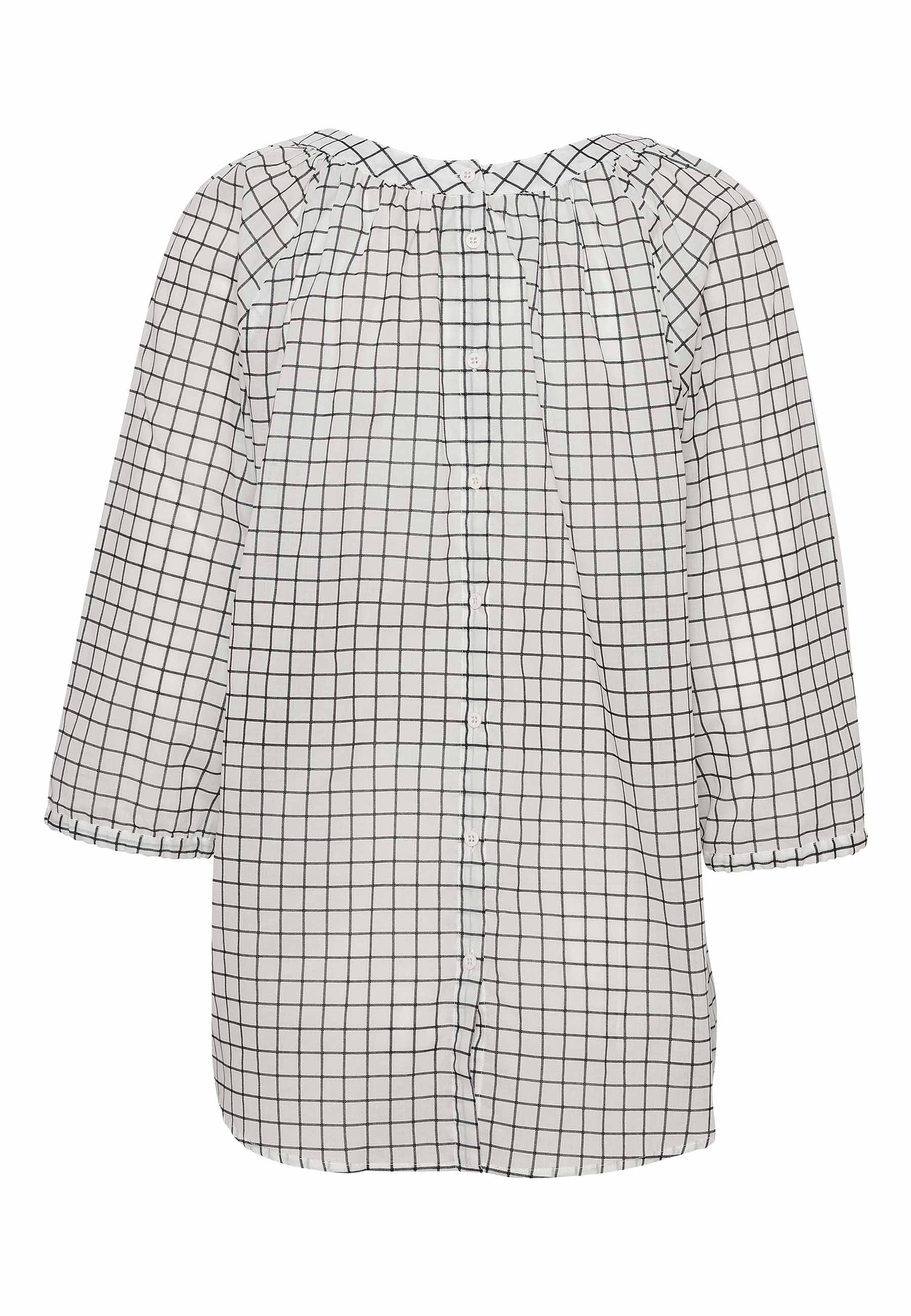 GROBUND Nadine blusen - den vendbare med knapper og tern