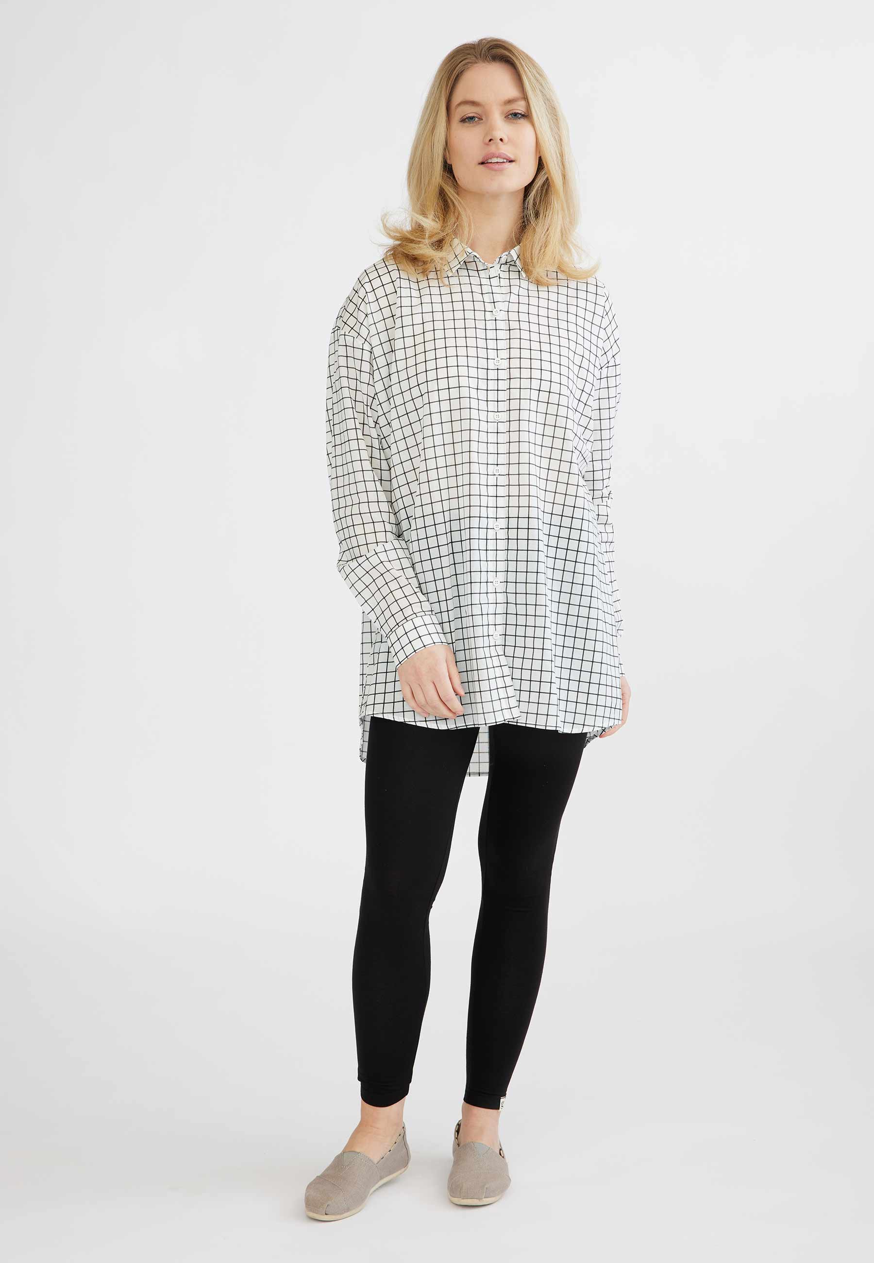 GROBUND Luna skjorten - den oversize med tern