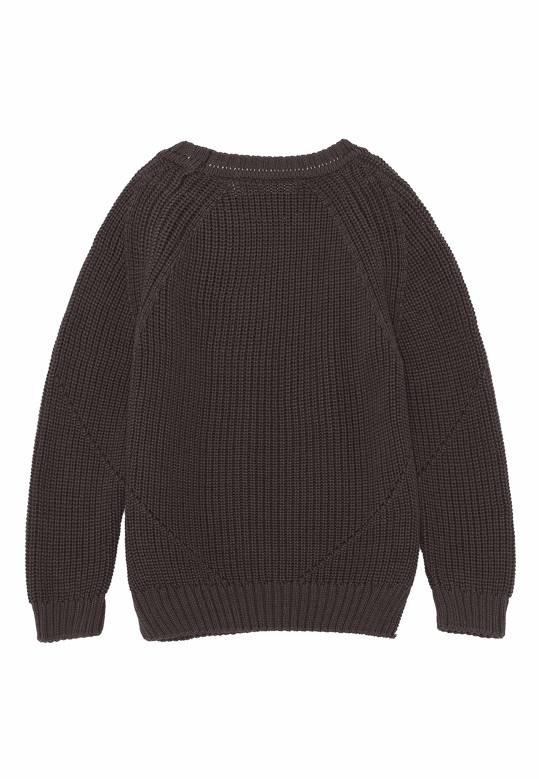 GROBUND Silly strikken mini - den i patentstrik i varm grå