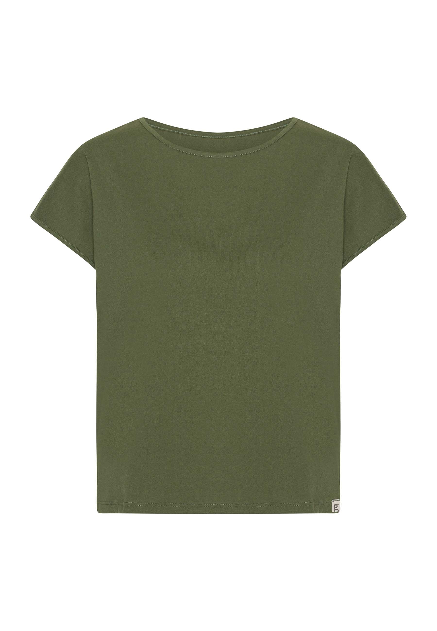 GROBUND Karen t-shirten - den korte i mosgrøn