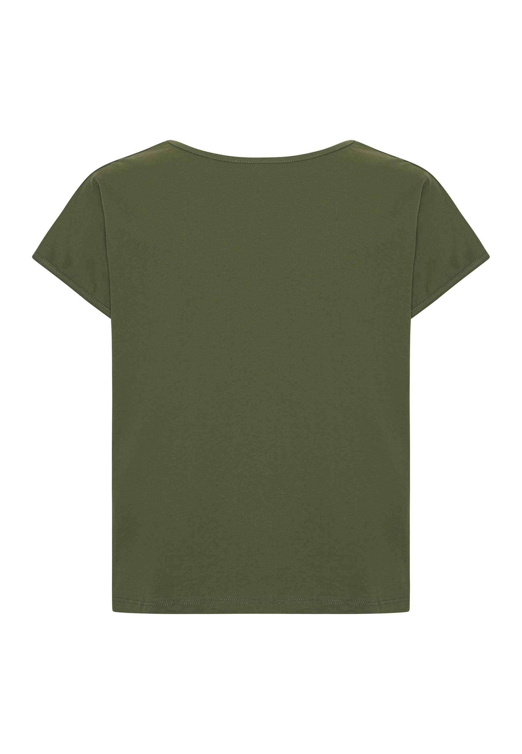 GROBUND Karen t-shirten - den korte i mosgrøn