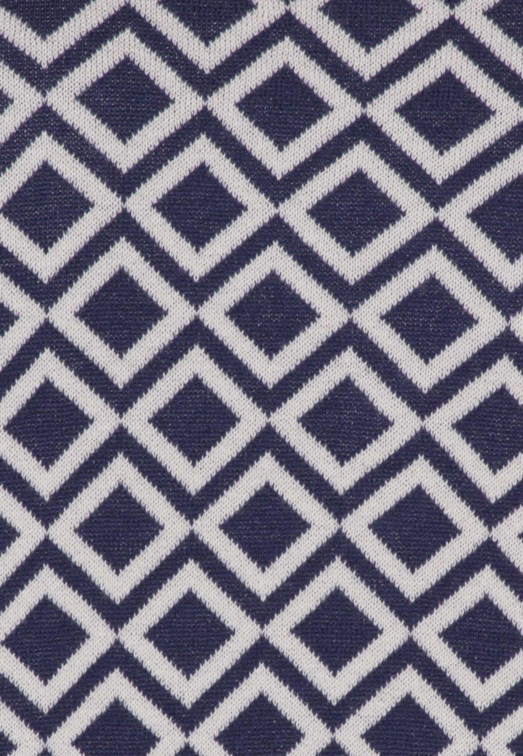 GROBUND Petra strik bluse - den med mønster i blå