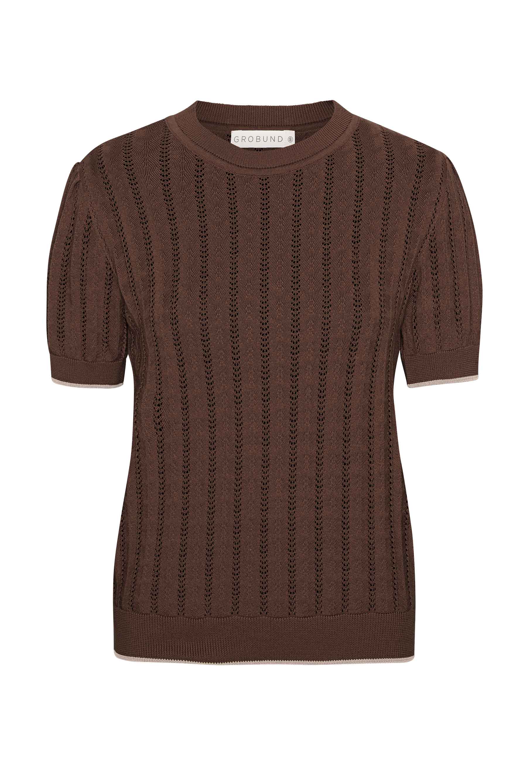 GROBUND Almine tee - den i chokolade med kontrast-kant