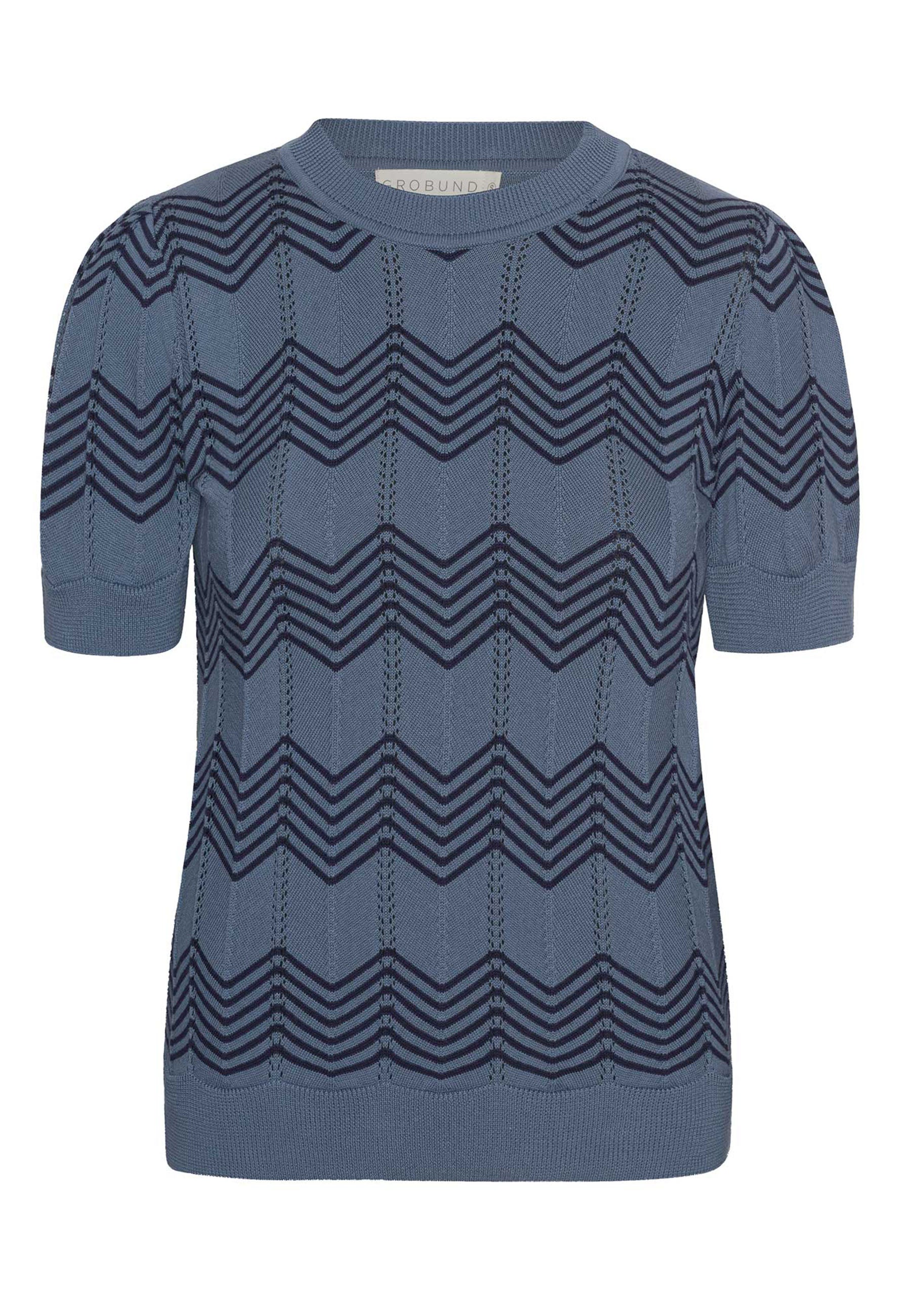 GROBUND Almine tee - den med zigzag i blå