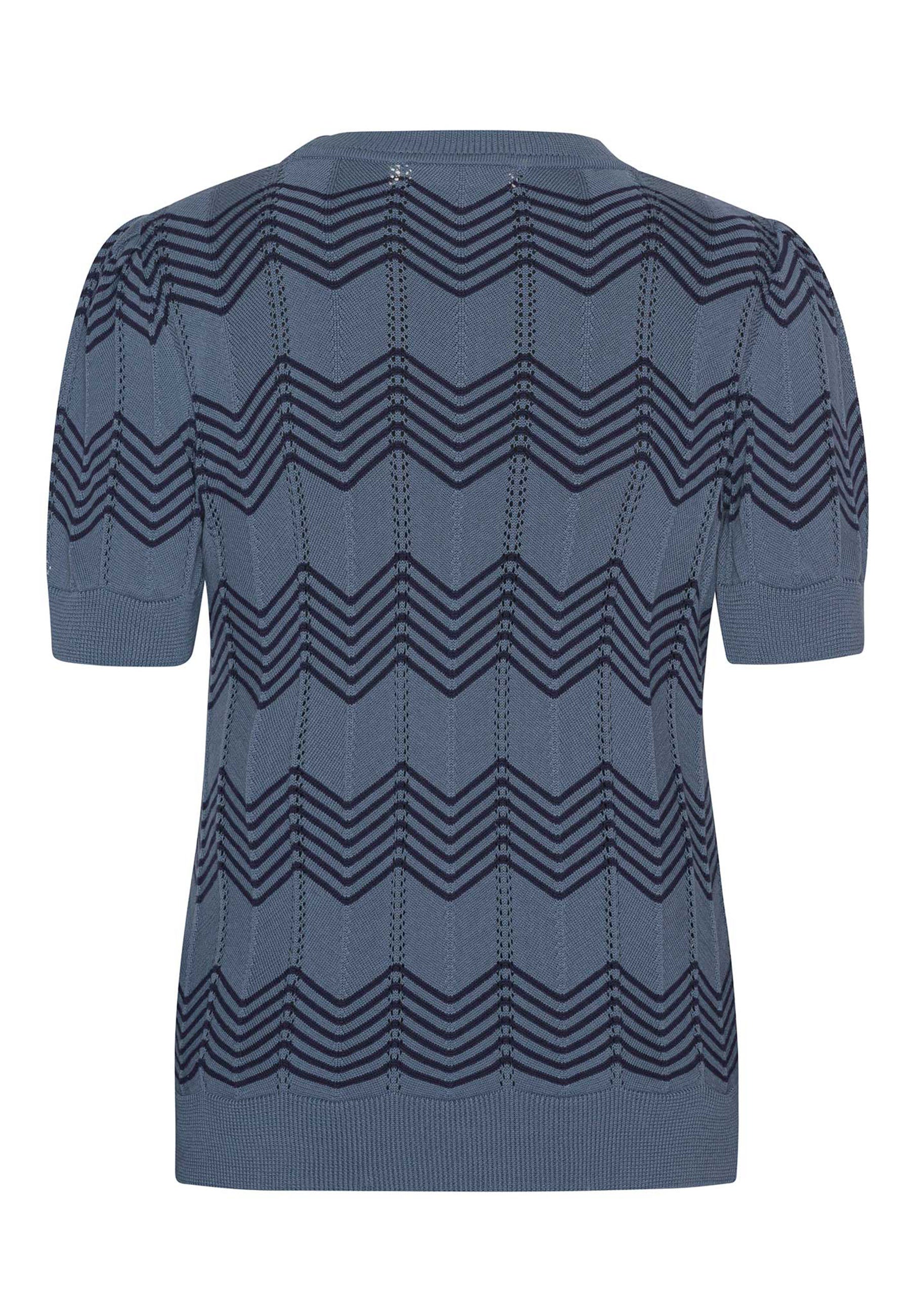GROBUND Almine tee - den med zigzag i blå