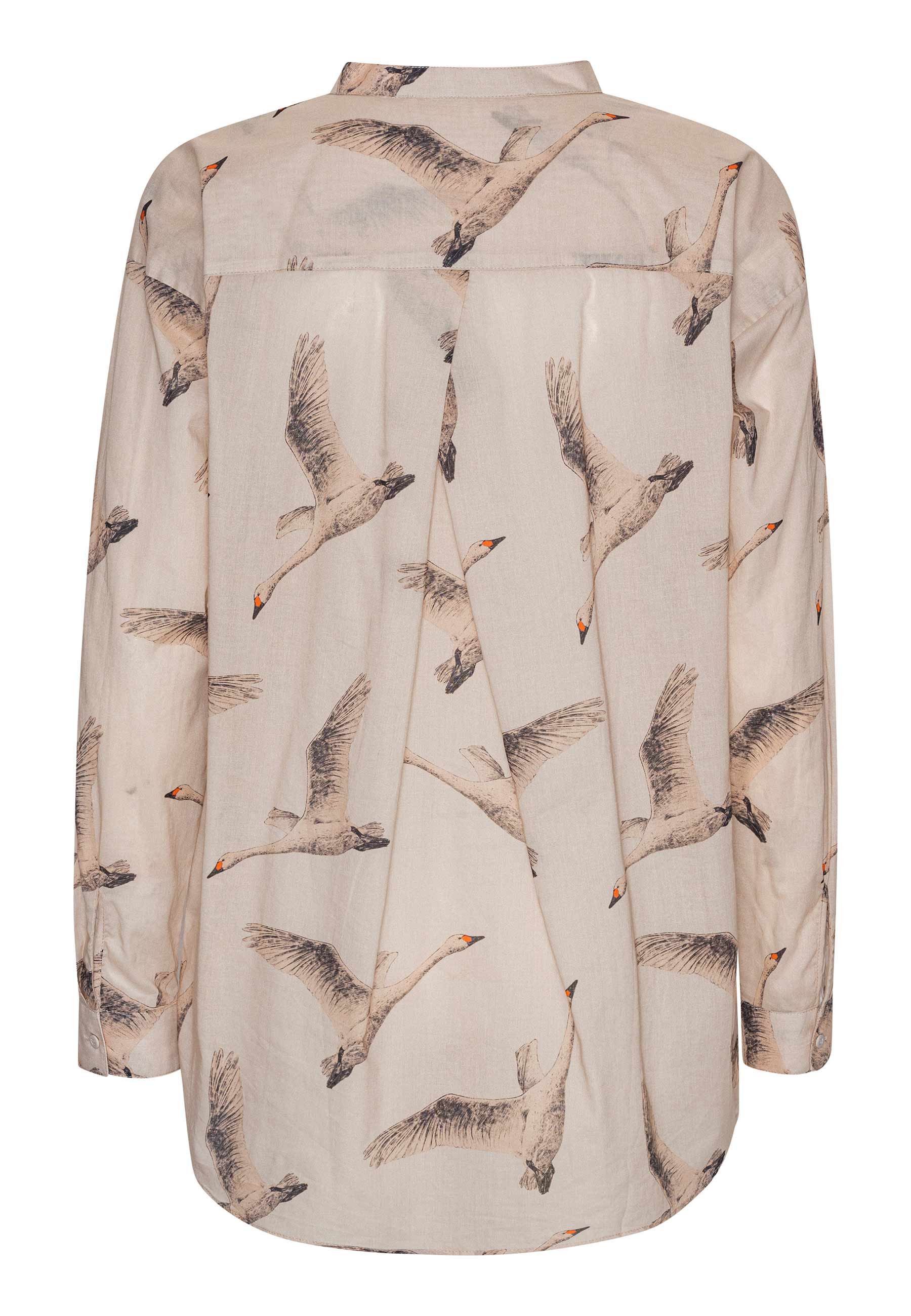 GROBUND Liva skjorten - den med smukke gæs