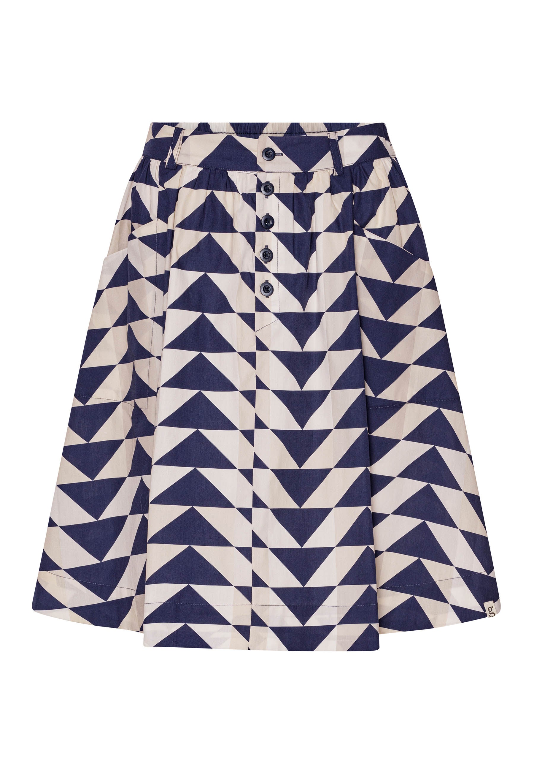 GROBUND Molly nederdel - den i blåt quilt-mønster