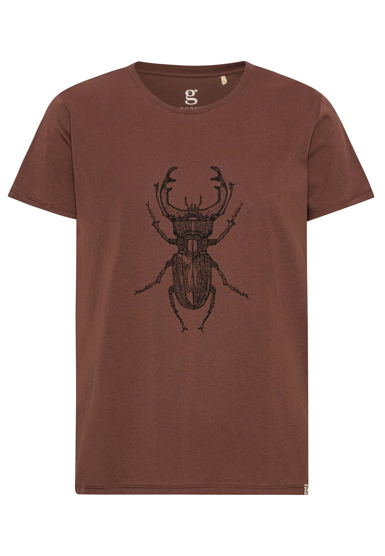 GROBUND Alfie t-shirten - den i chokoladebrun med eghjort