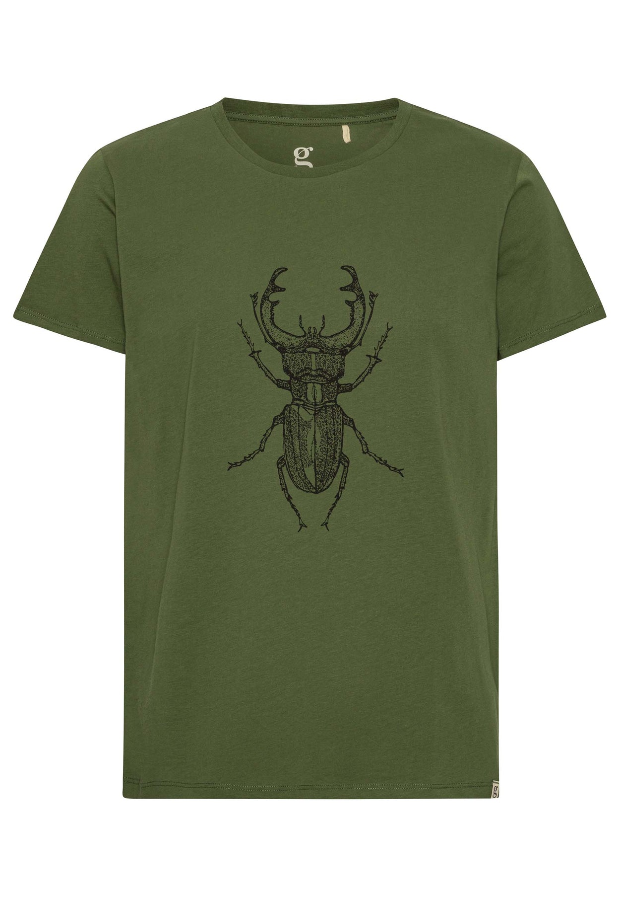 GROBUND Alfie t-shirten - den i mosgrøn med eghjort