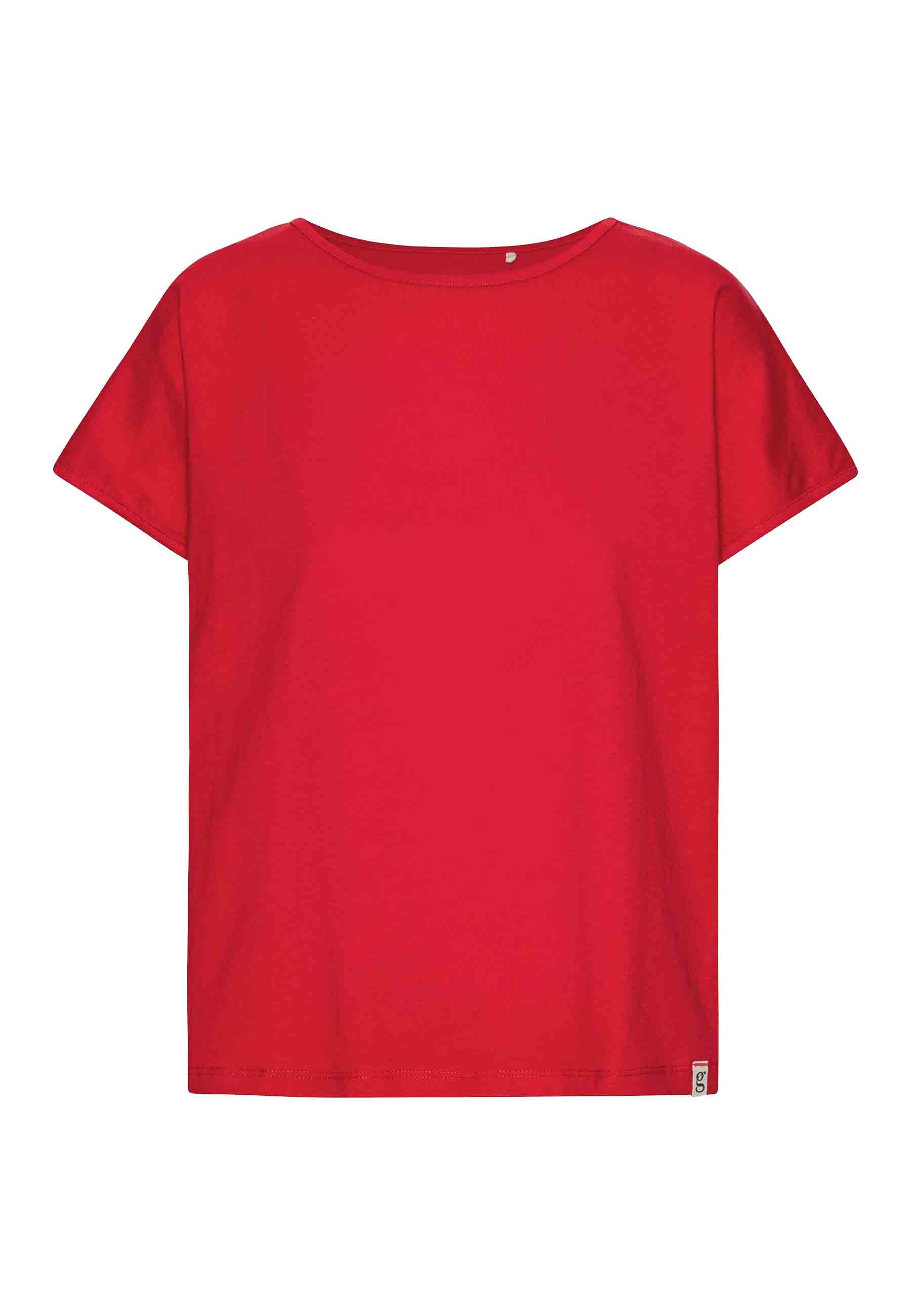 GROBUND Karen t-shirten - den korte i valmuerød