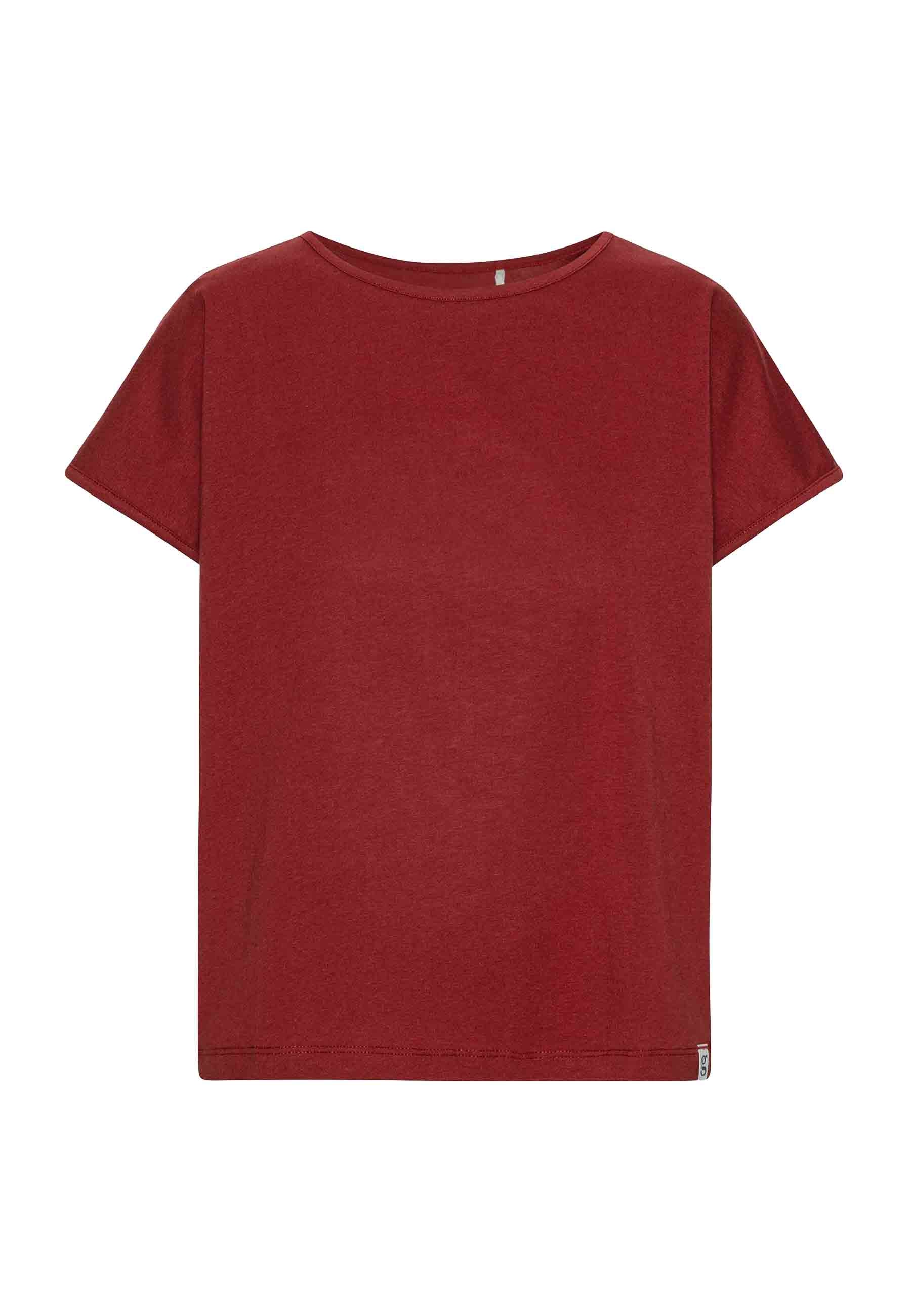 GROBUND Karen t-shirten - den korte i vinrød