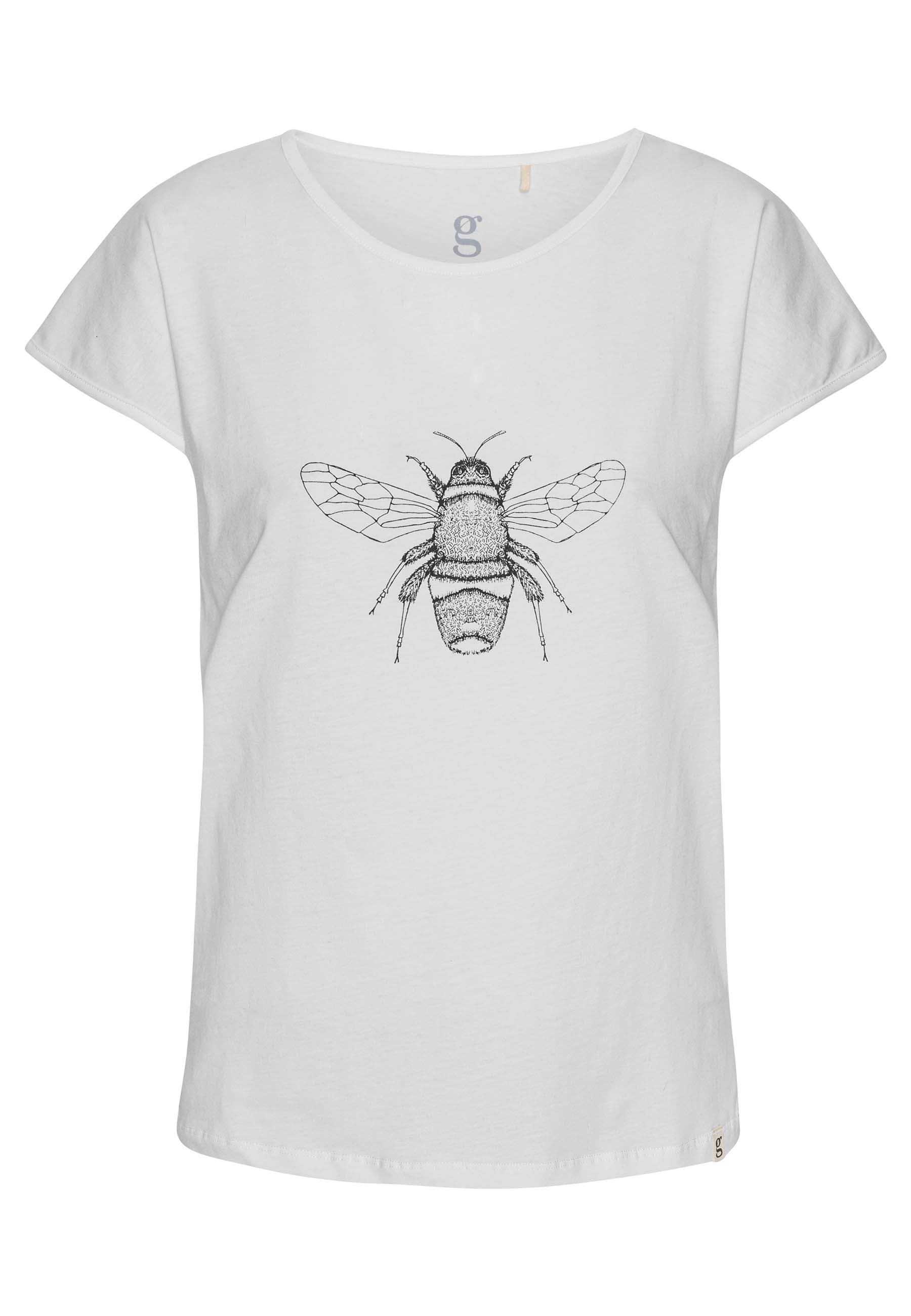 GROBUND Anna t-shirten - den i hvid med bi-print