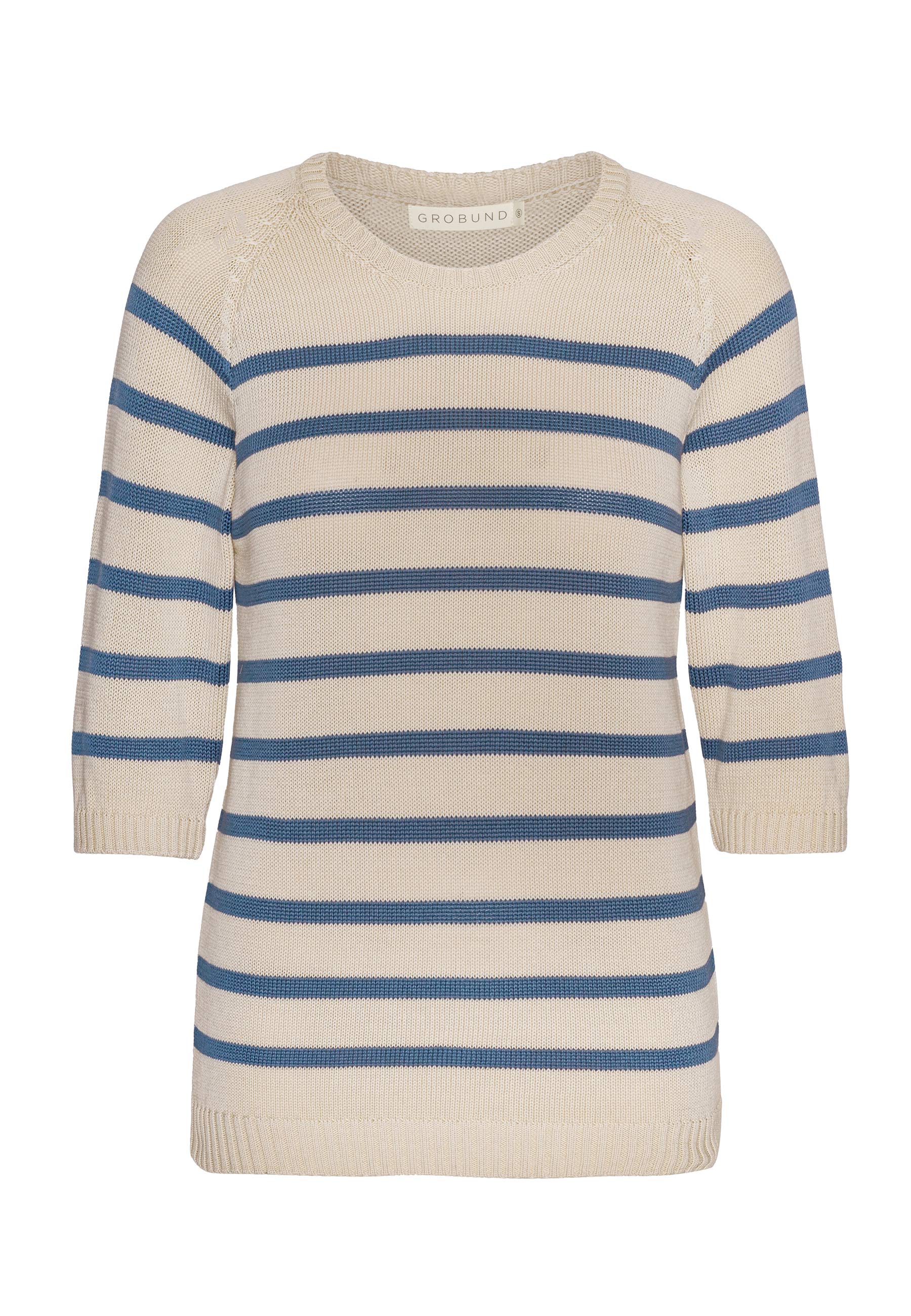 GROBUND Inga strik t-shirt - den med himmelblå striber