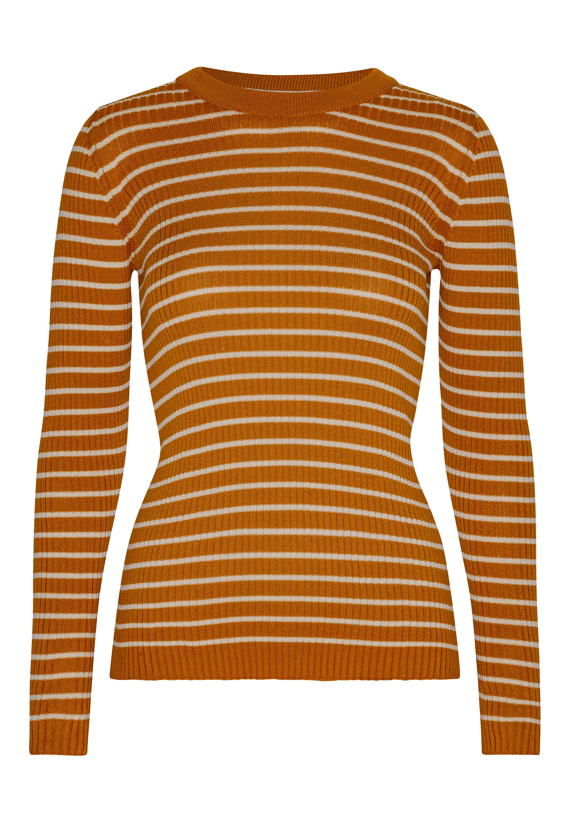 GROBUND Hanna rib strik - den i karamel med striber