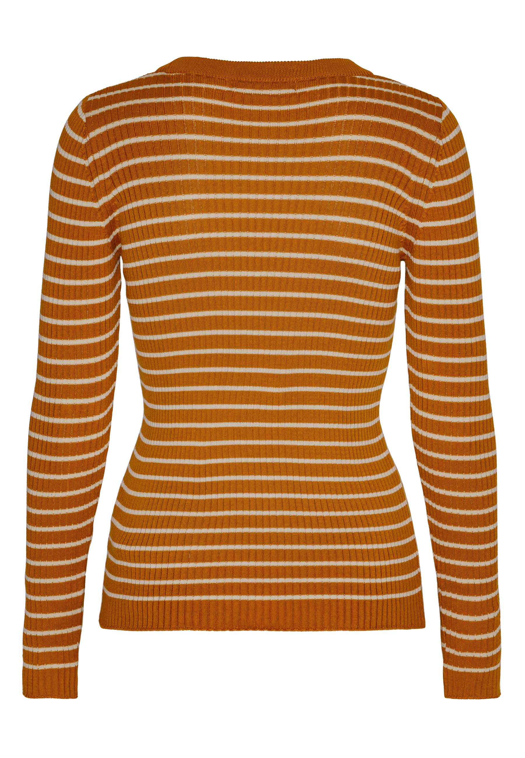GROBUND Hanna rib strik - den i karamel med striber