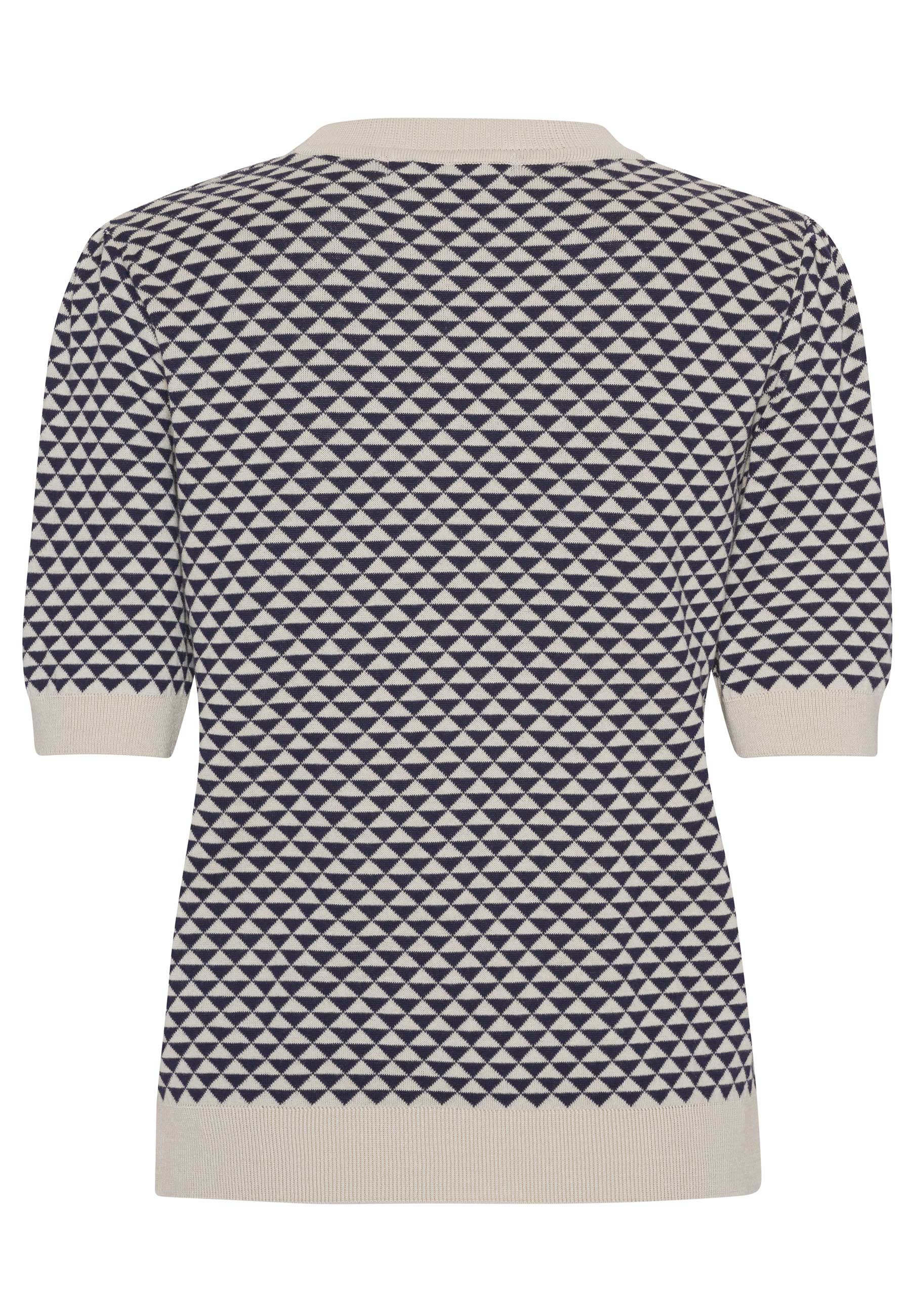 GROBUND Alva tee - med navy blå trekanter