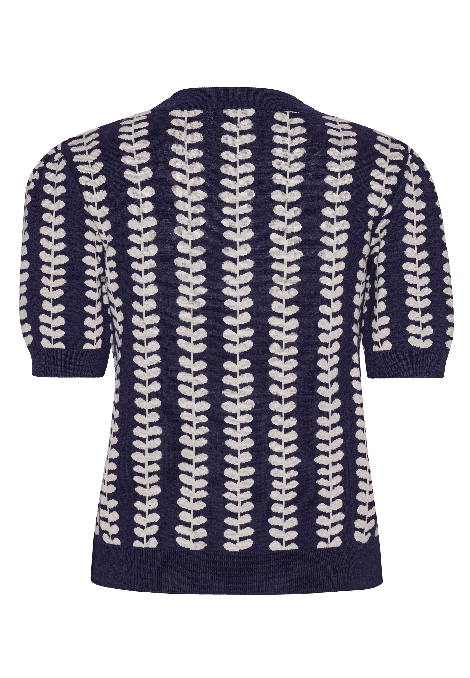 GROBUND Alva tee - den i navy med blade