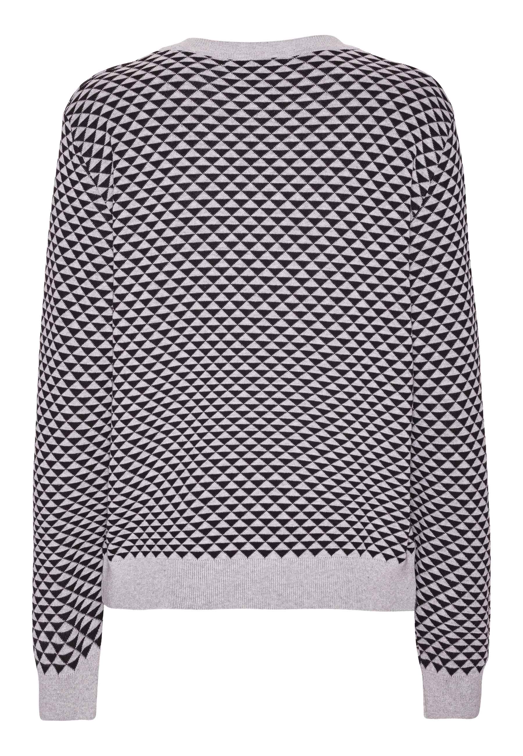 GROBUND Augusta strik cardigan - den med trekanter i sort