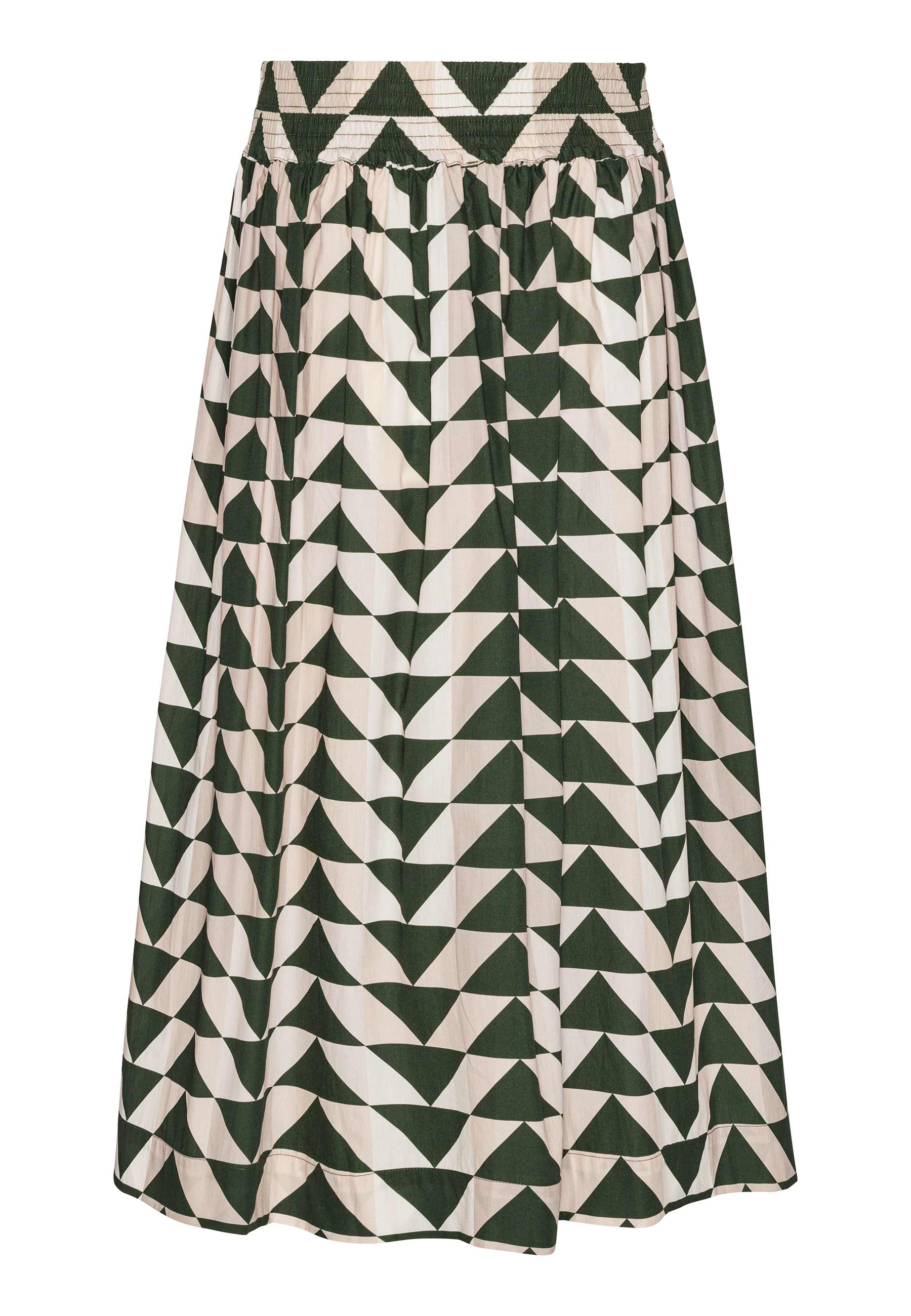 GROBUND Mette nederdel - den lange i grønt quilt-mønster