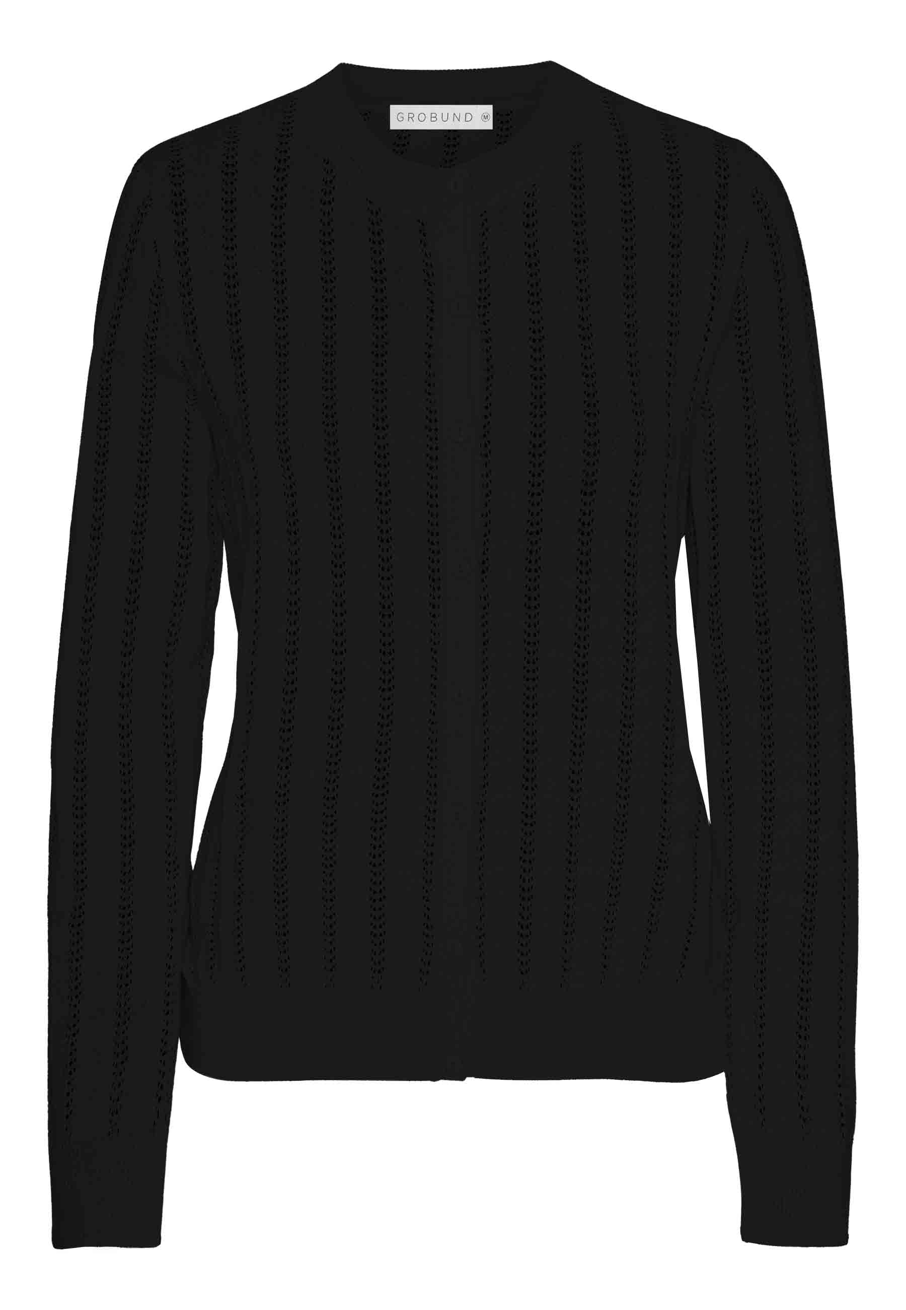 GROBUND Athene cardigan - den i sort