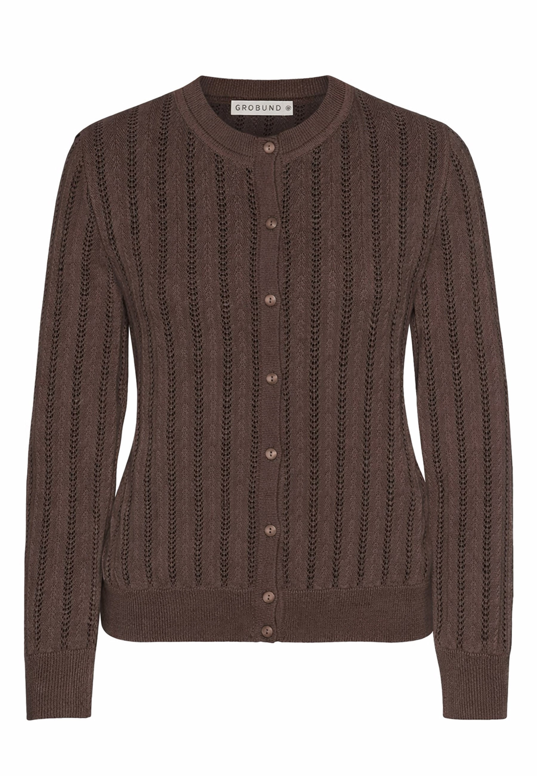 GROBUND Athene cardigan - den i nougat