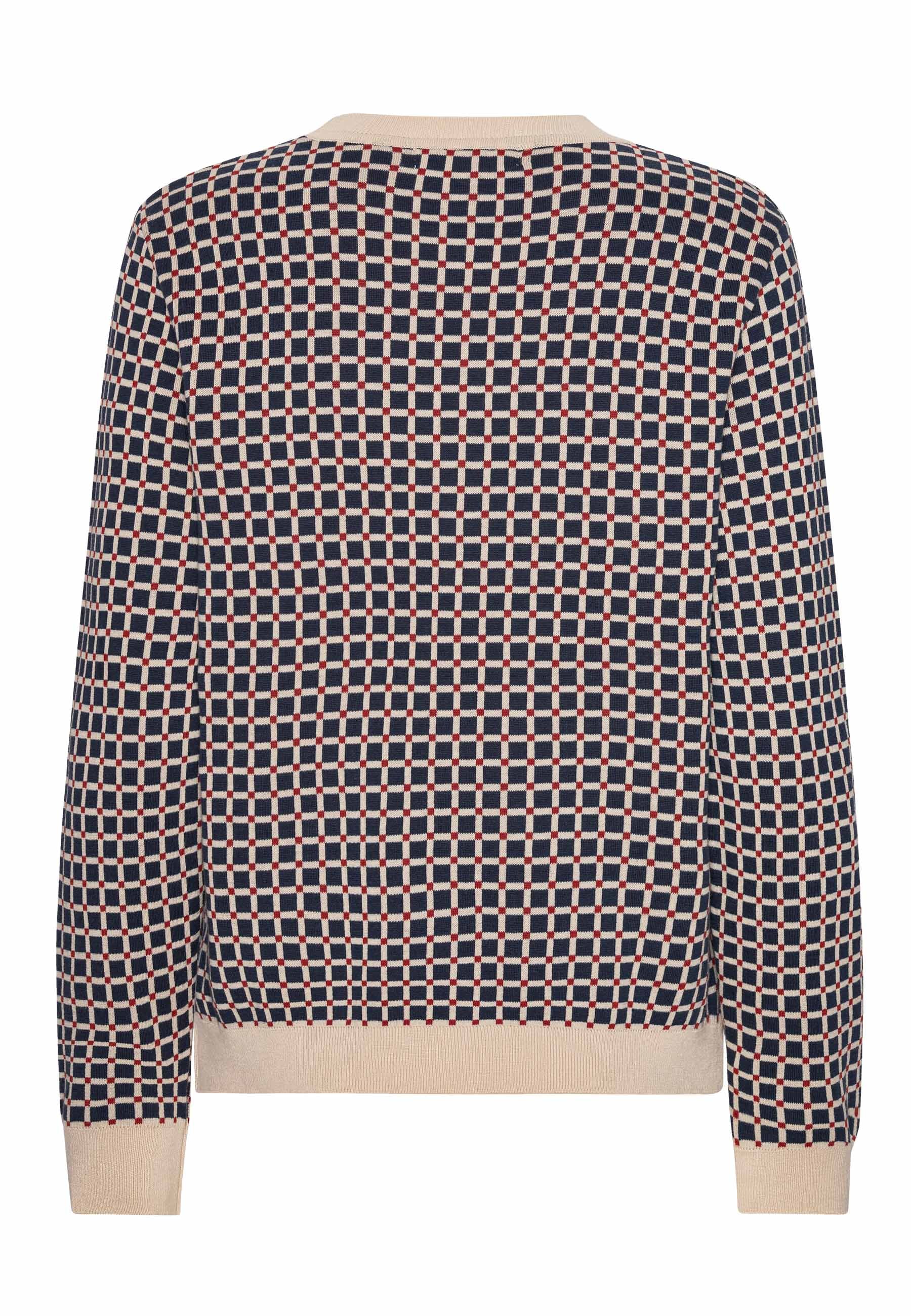 GROBUND Frida strik bluse - den med mosaiktern