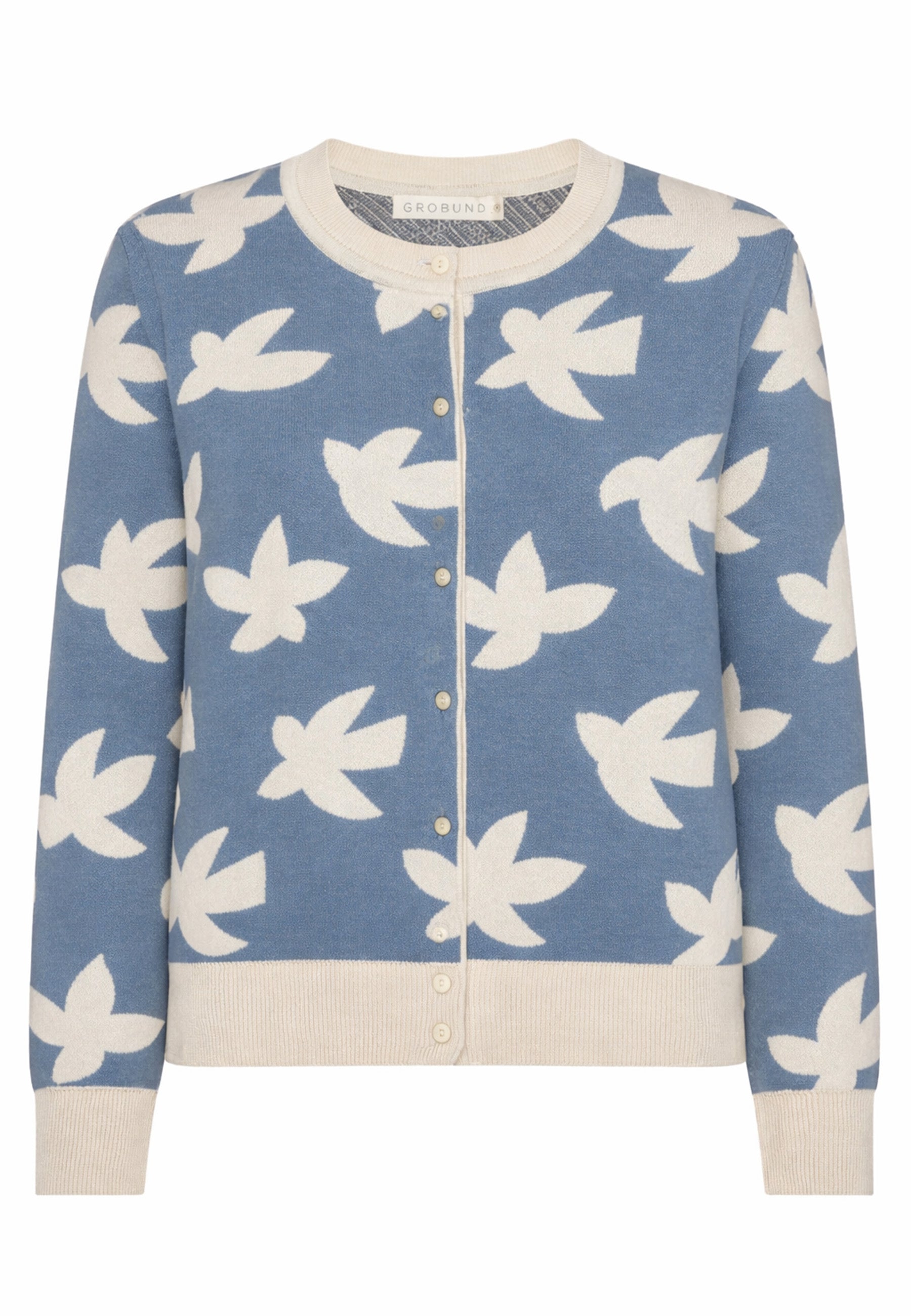 GROBUND Lydia cardigan - Fredsdue Himmelblå