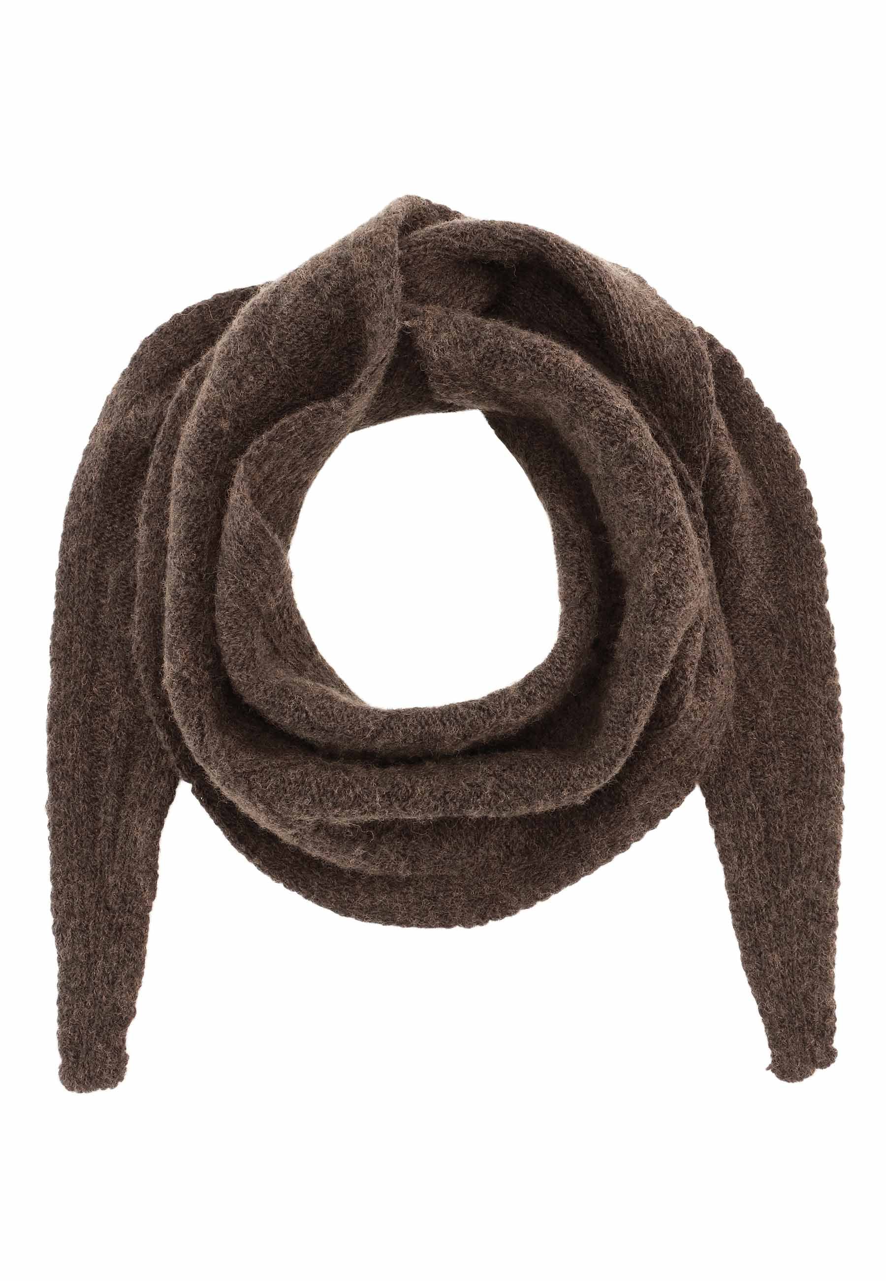 GROBUND Line uld tørklæde - det i mocca brun