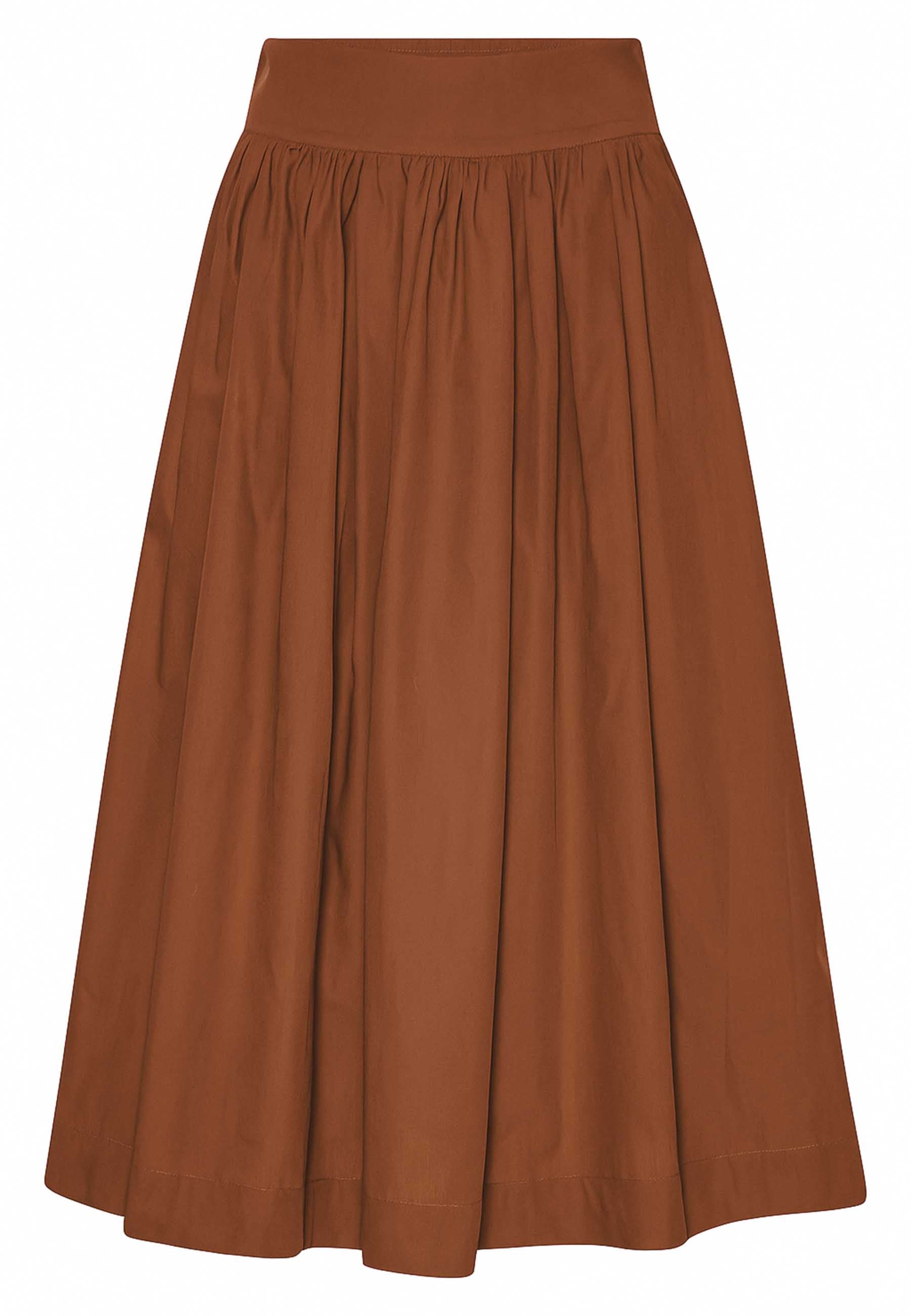 GROBUND Mette nederdel - den lange i karamel-farve