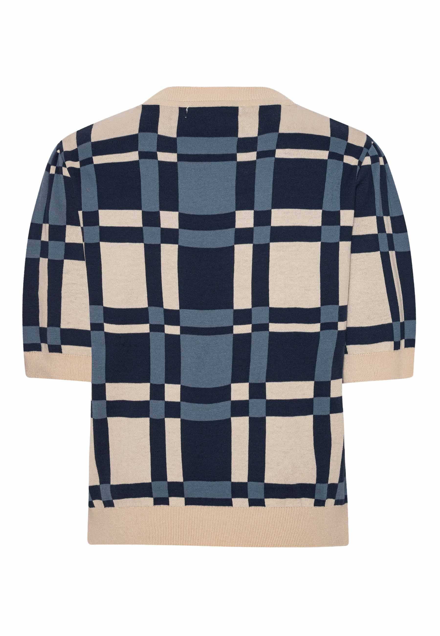 GROBUND Alva tee - med blå tern