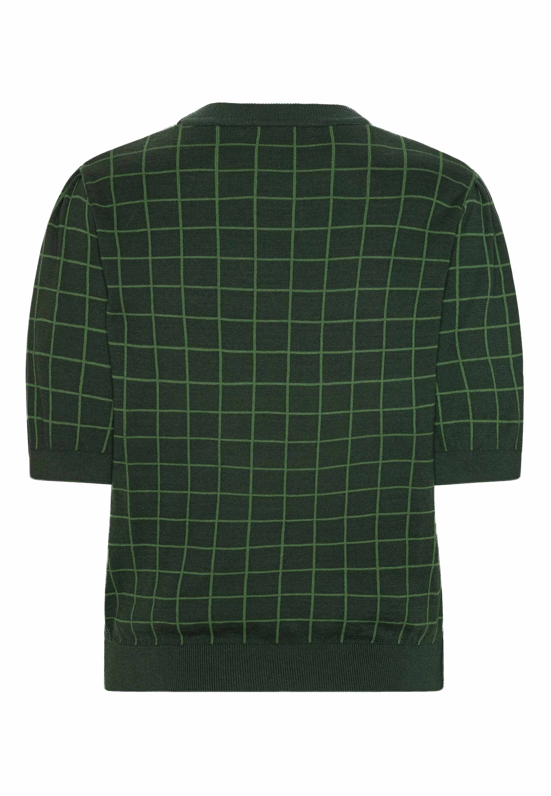 GROBUND Alva tee - med grønt grid