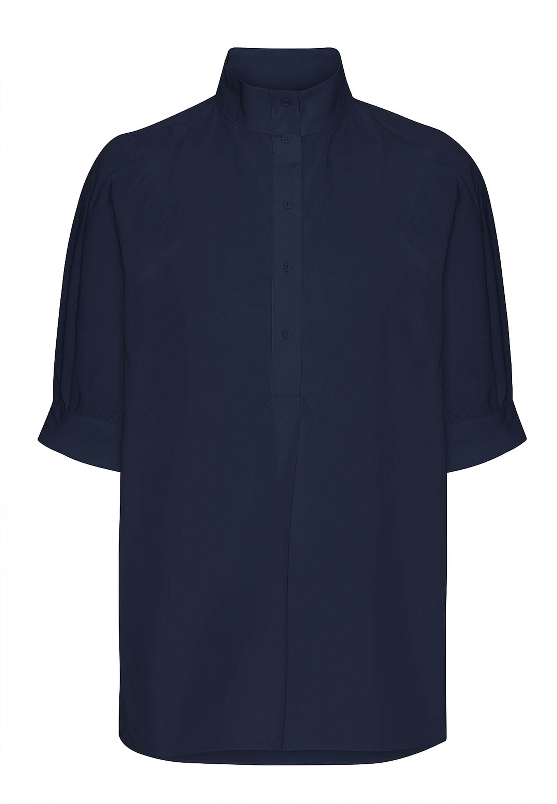 GROBUND Flora skjorte - den med korte ærmer i Navy Blå