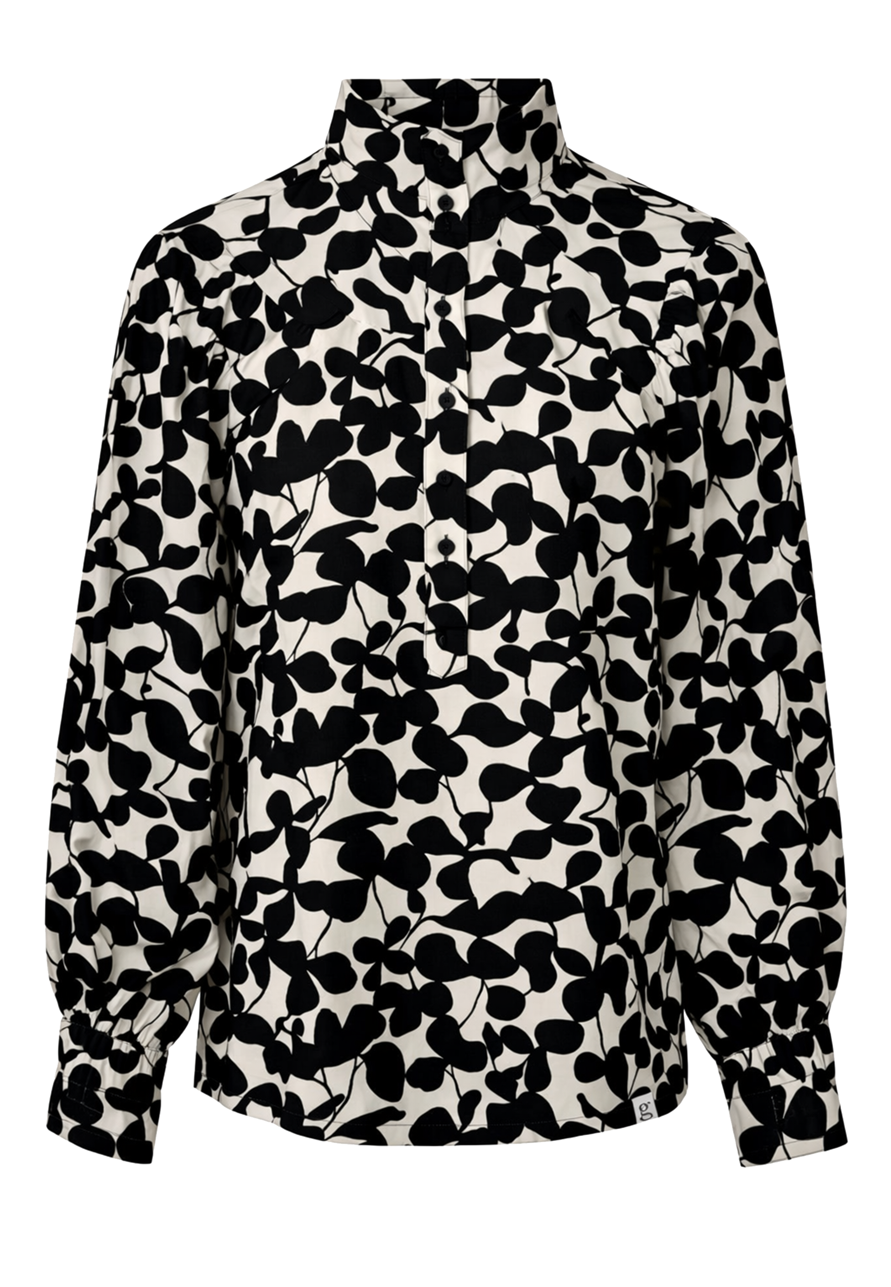 GROBUND Sonja skjorten - den med høj krave i night flower print