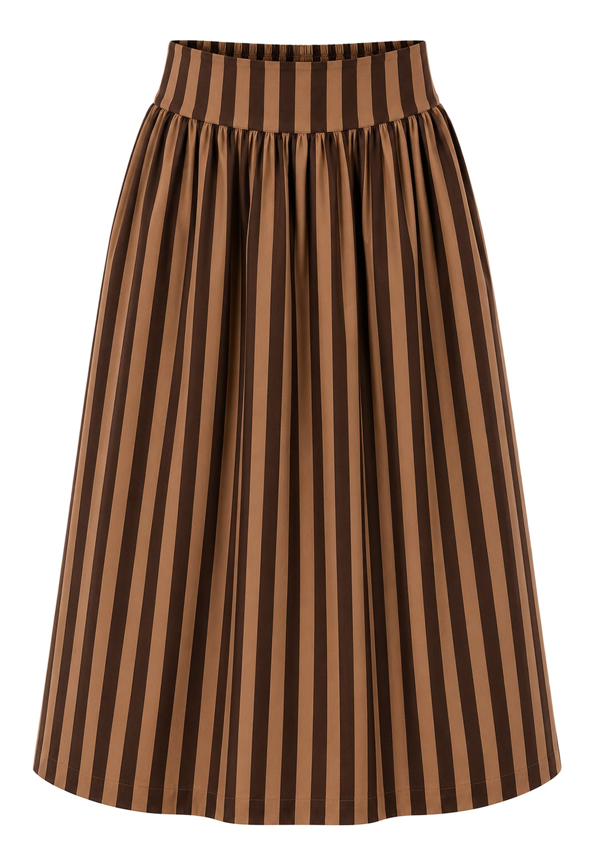 Mette nederdelen | Brune striber - GOTS