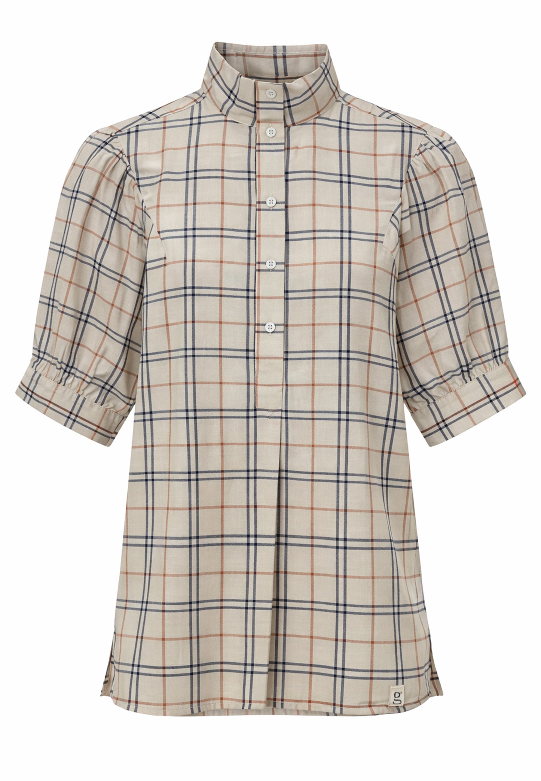 GROBUND Flora skjorte - den med korte ærmer i Beige Tern