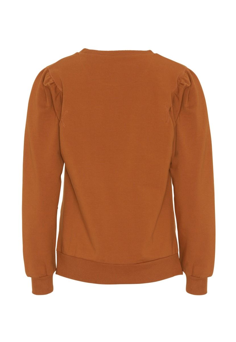 GROBUND Signe sweatshirten - den med flotte ærmer i brændt orange