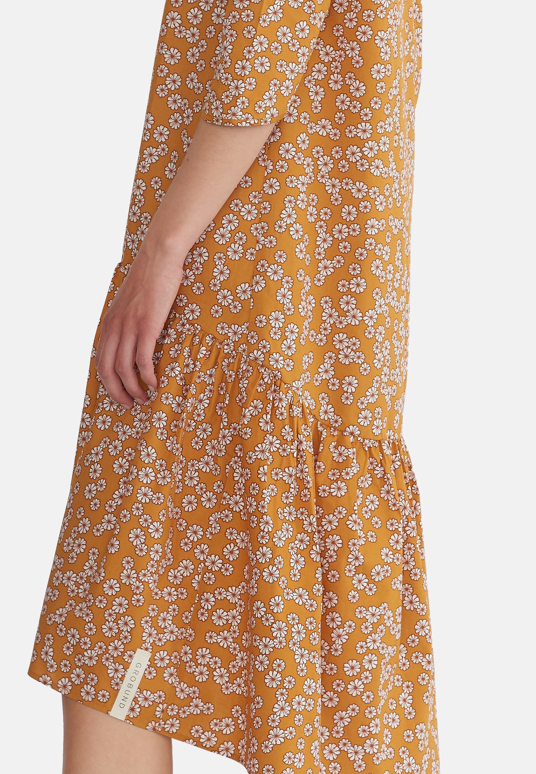 GROBUND Manilla kjolen – den boheme i gurkemeje med blomster