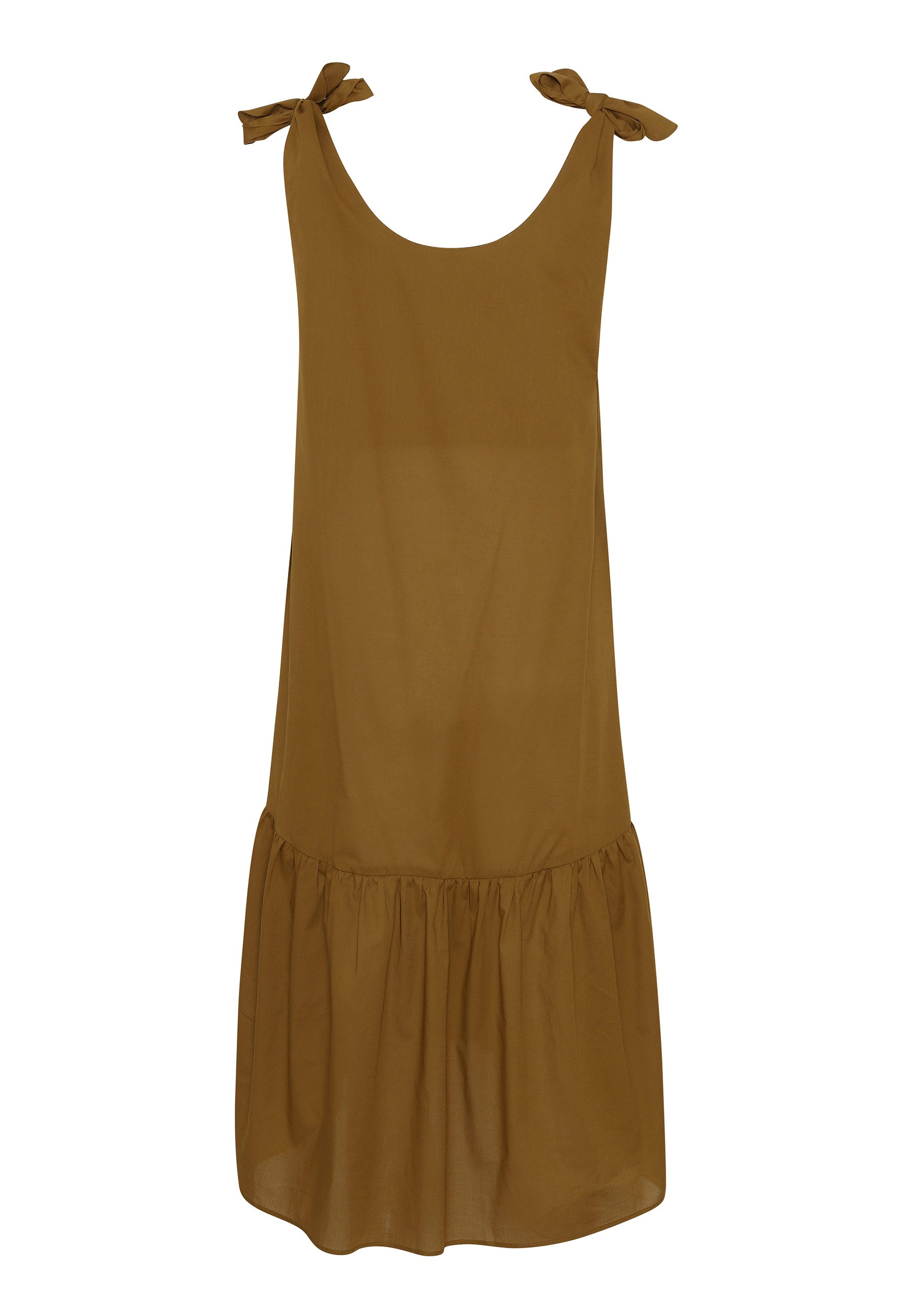 GROBUND Dagmar kjolen - den boheme med sløjfer i kanel