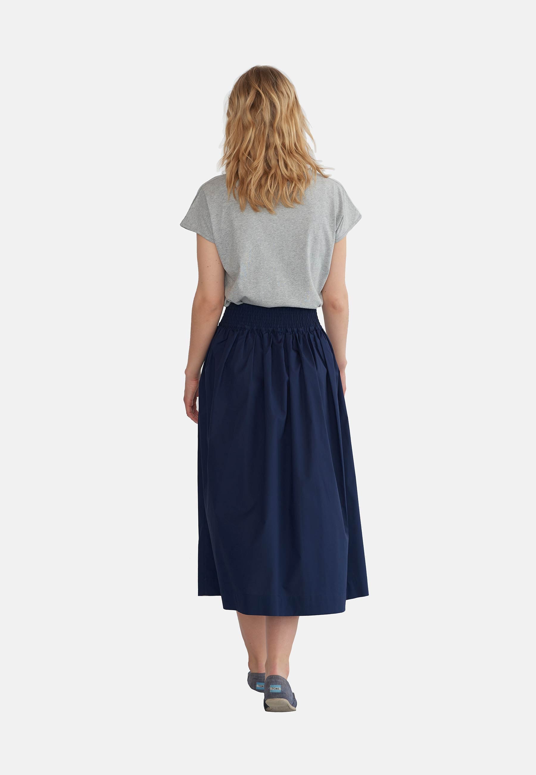 GROBUND Mette nederdel - den lange i navy blå