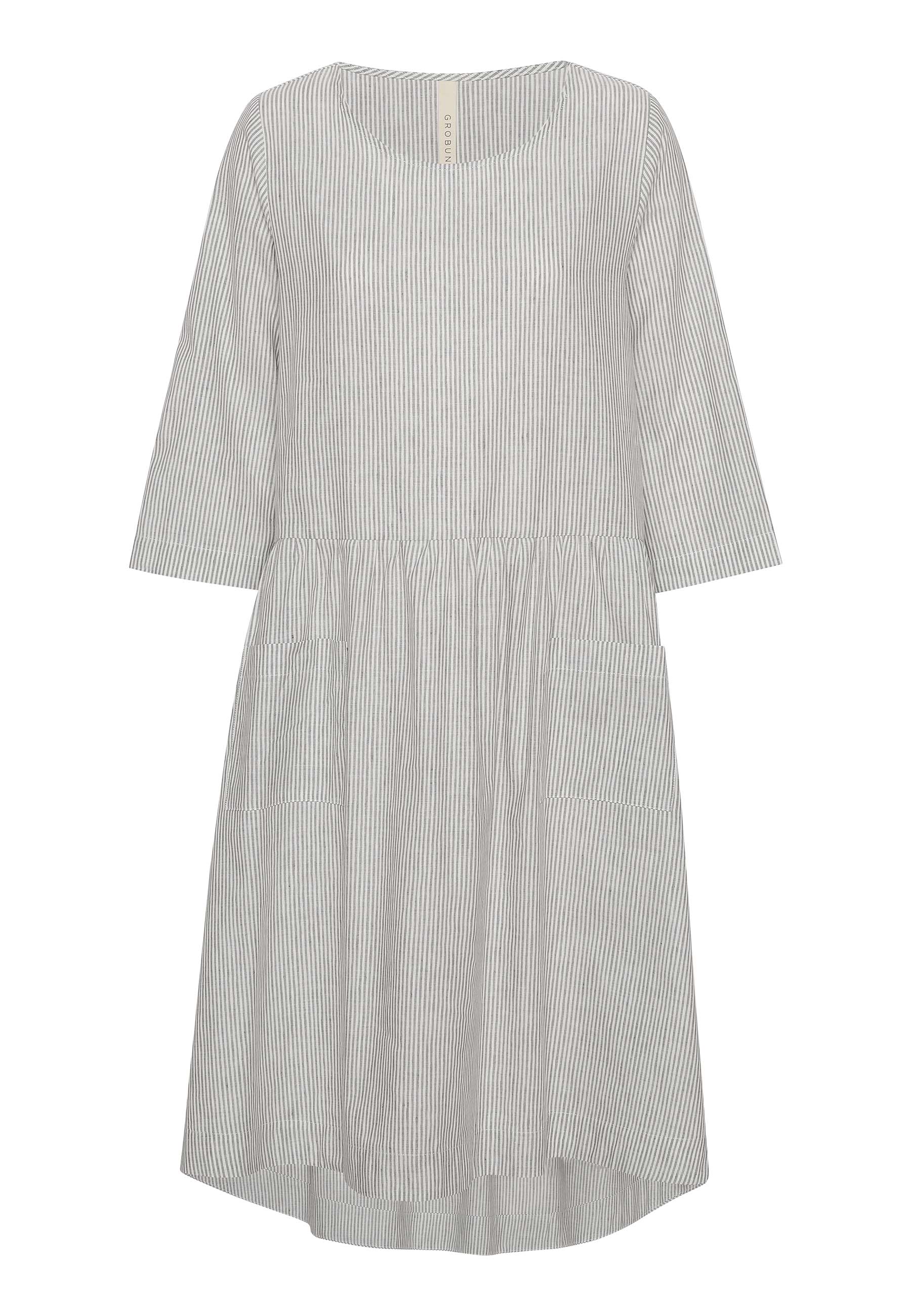 GROBUND Nuka kjolen - den med striber i hør og bomuld