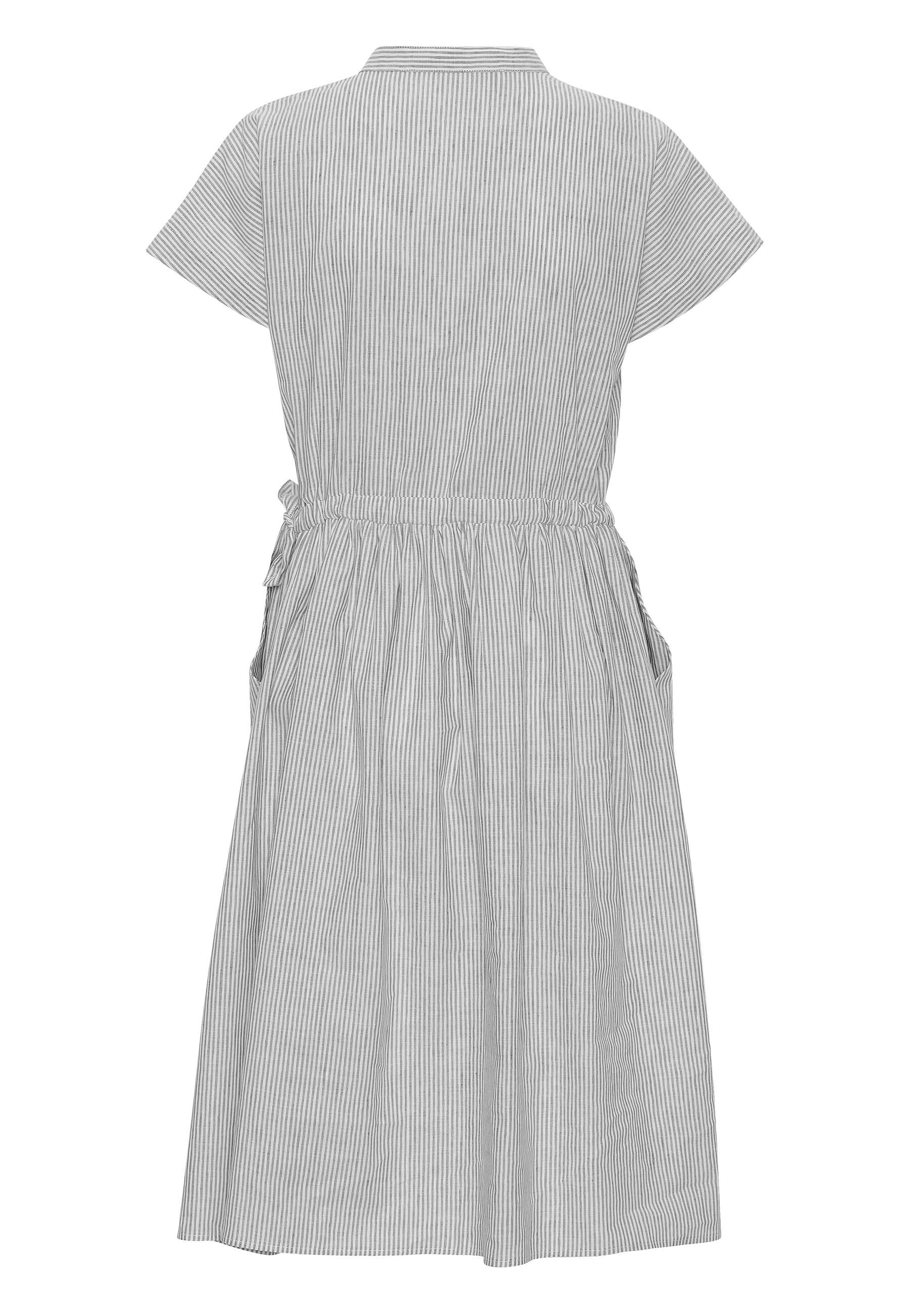 GROBUND Vigga kjolen - med knapper og striber i hør og bomuld